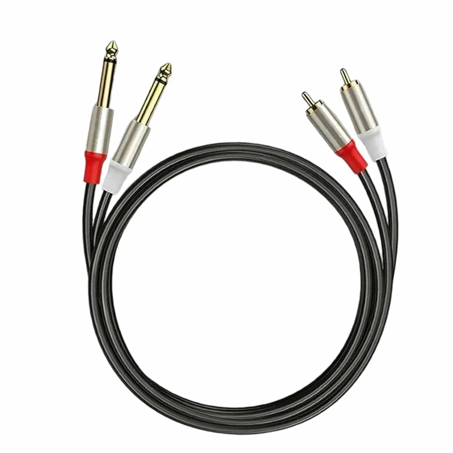 Początkujący Kabel Do Gitary Kabel Stereo 6,35 Mm 1/4 Męski Na Podwójny Do Wzmacniacza Głośnikowego Odbiornika Gitarowego Łatwy W Użyciu