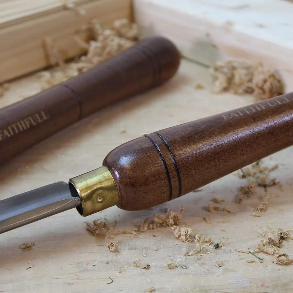 Faithfull HSS Turning Chisel Set of 8 in Wooden Presentation Box Suitable for Hard and Soft Woods