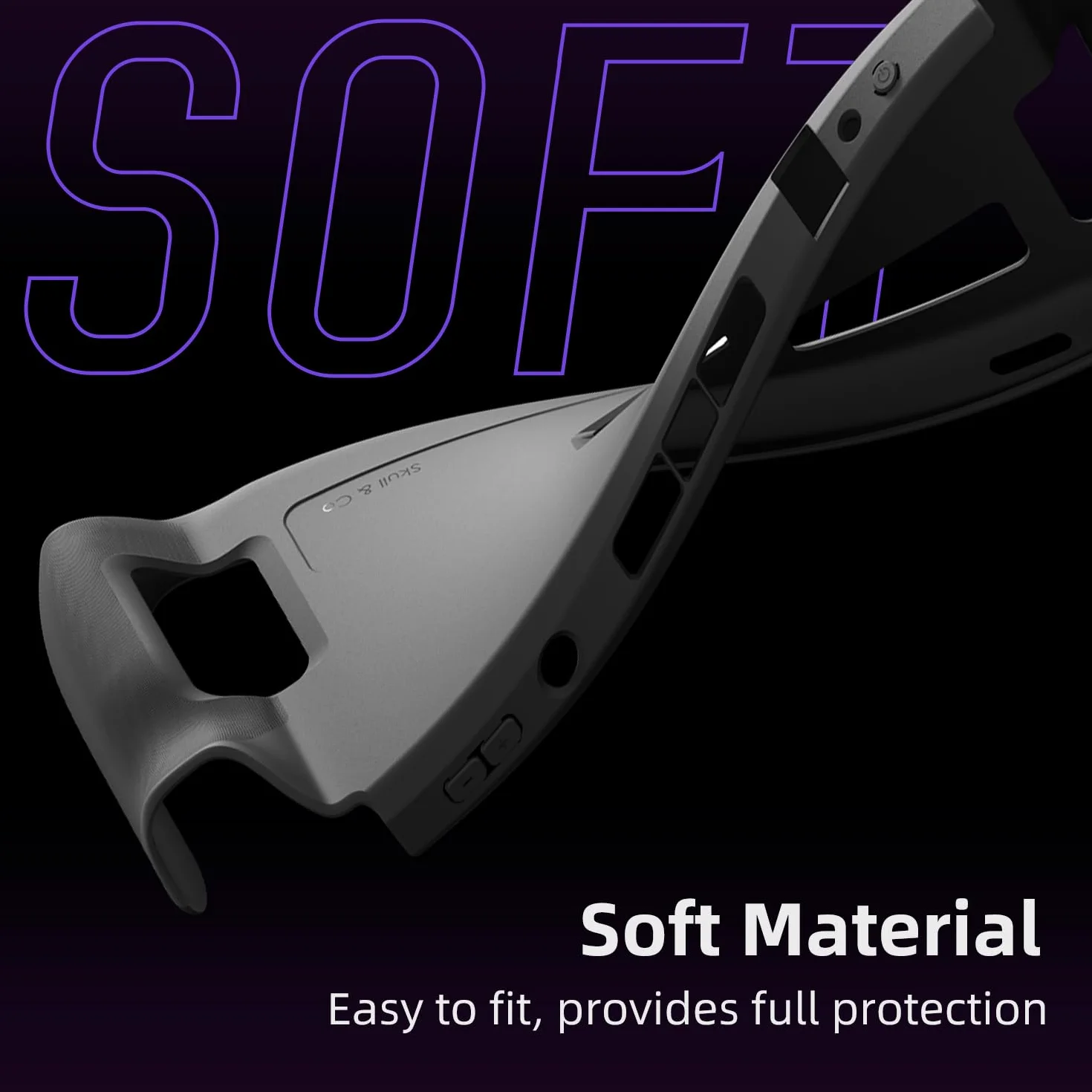 Skull & Co. GripCase SD Bundle for Steam Deck/OLED: A Soft Protective Case with Textured Grips Full Protection and Stand, Absorption Non-Slip and Anti-Scratch Cover Design (with Carrying Case)