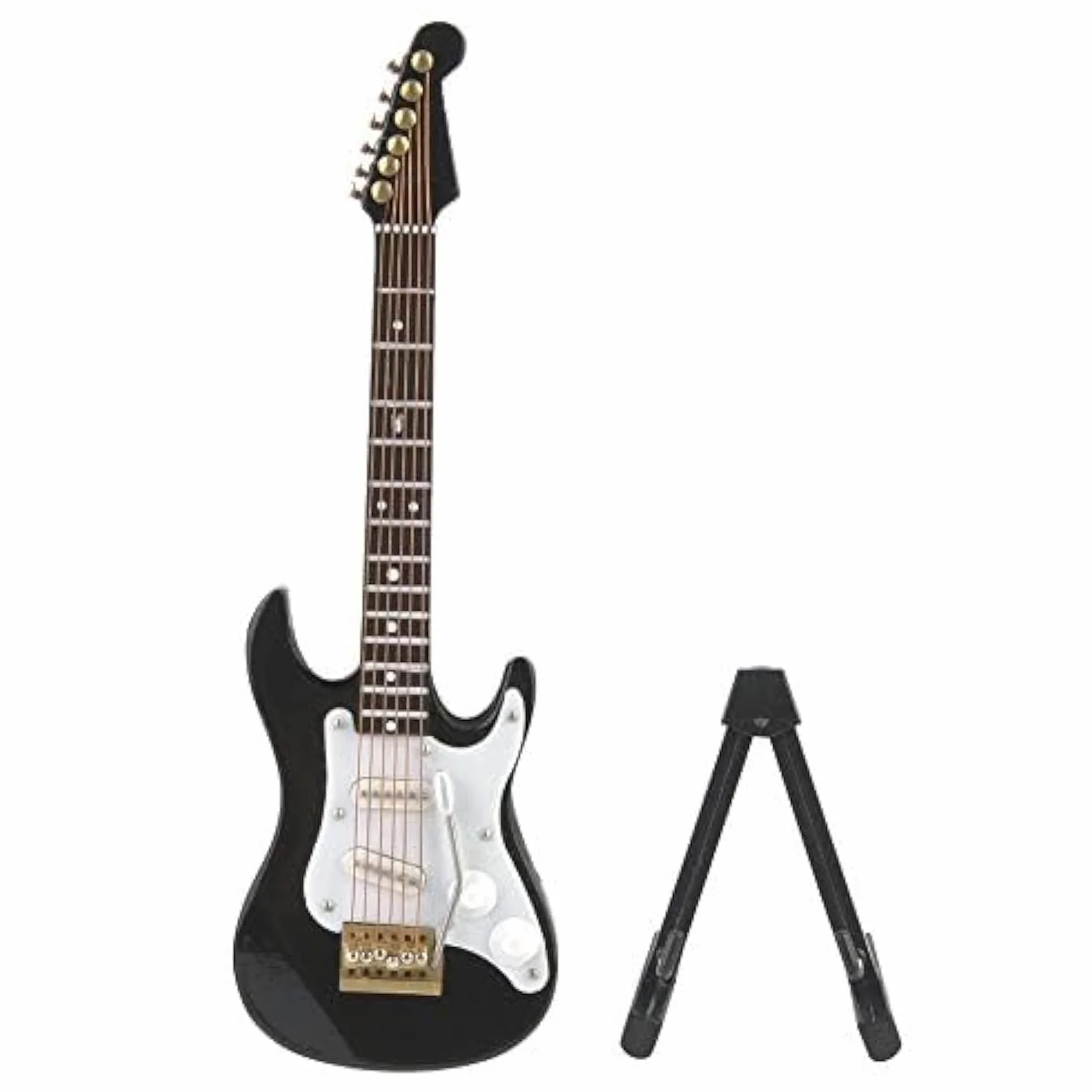 14 cm Mini Klassische Gitarre Musikinstrument Modell Hölzerne E-Gitarre Ornamente Lindenholz Handwerk Rot Schwarz Weiß Weiß Kaffee(schwarzer)