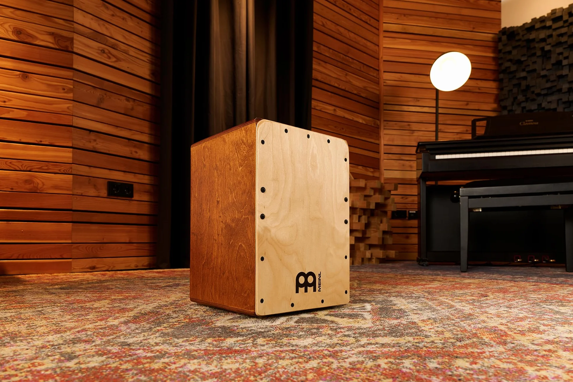Meinl Percussion Jam Cajon Instrument Mały Cajon dla Dzieci i Dorosłych Panel Przedni Brzoza Bałtycka JC50AB-B