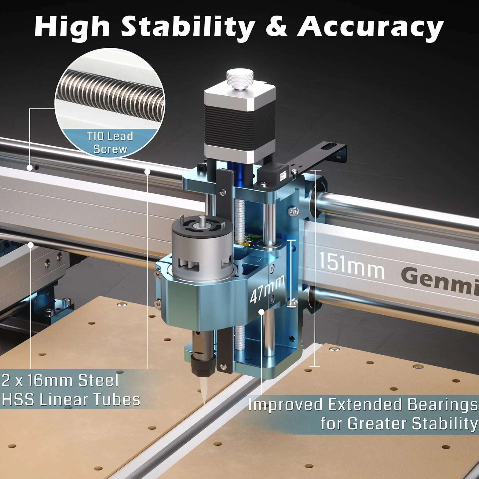 Genmitsu Maszyna CNC 4040-PRO do cięcia drewna akrylowego MDF nylonowego rzeźbienia, sterowanie GRBL, 3-osiowa maszyna do routera CNC, obszar roboczy 400 x 400 x 78 mm