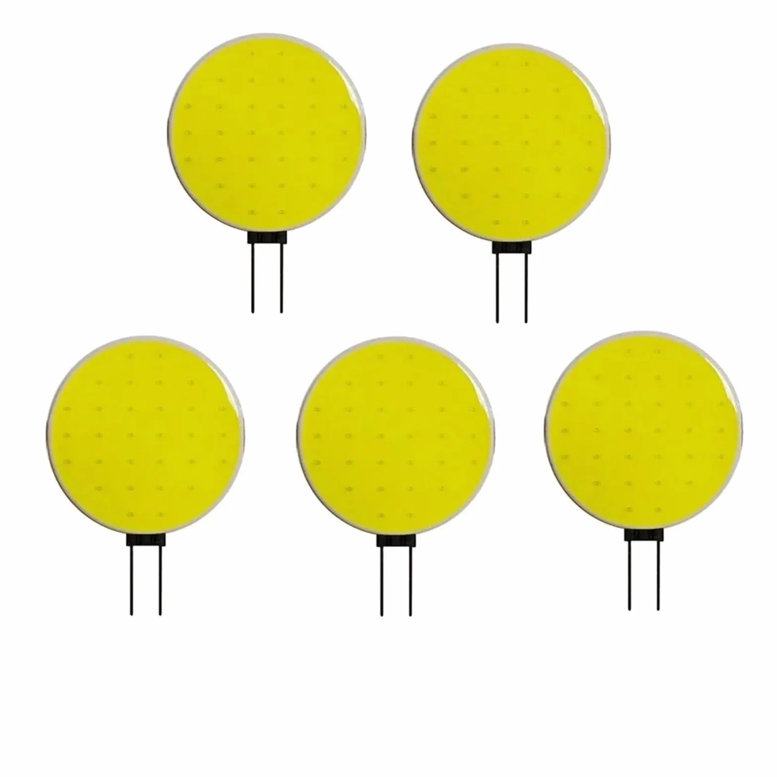 Żarówka LED COB do projektora, chipy SMD 5050, zimna i ciepła biel, żarówki oświetleniowe, DC12V 5W 7W, halogenowa lampa zastępcza, 2 sztuki (zimna biała-5 szt., 5W-18LED)