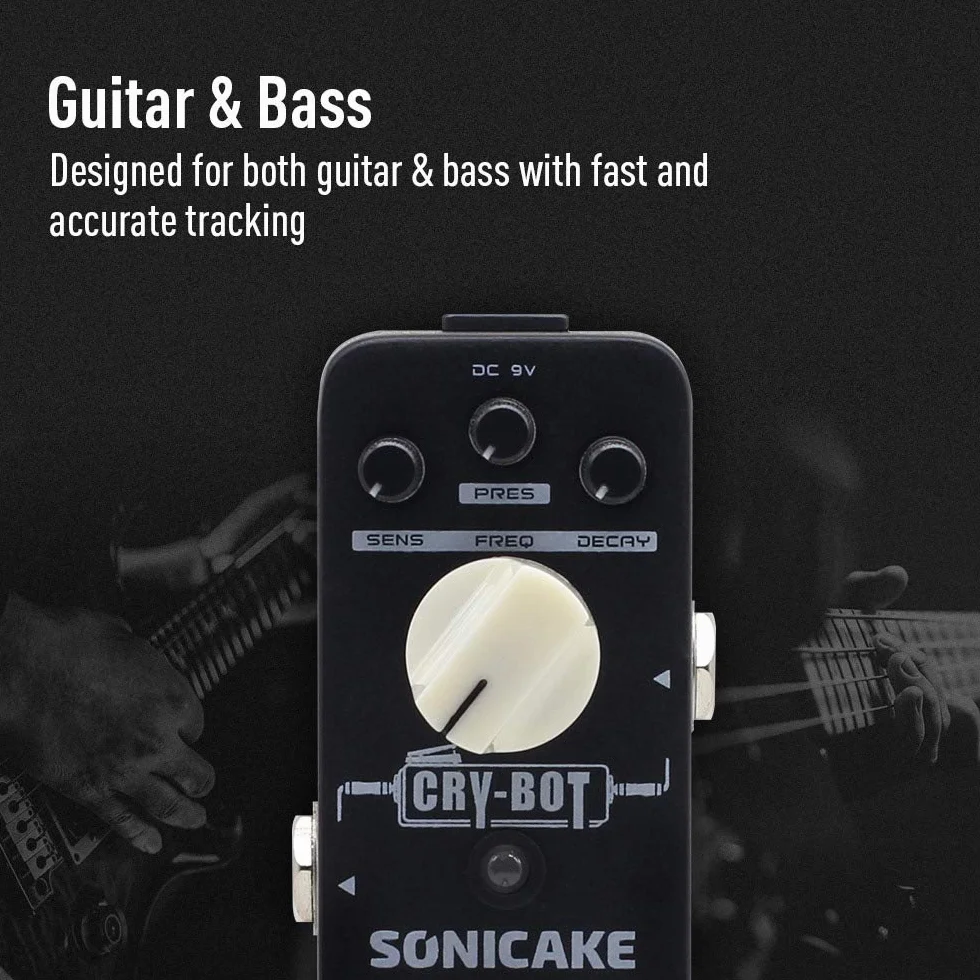 SONICAKE Auto Wah Pedał Gitara basowa Efekty Pedał Koperta Filtr Funky Cry-Bot