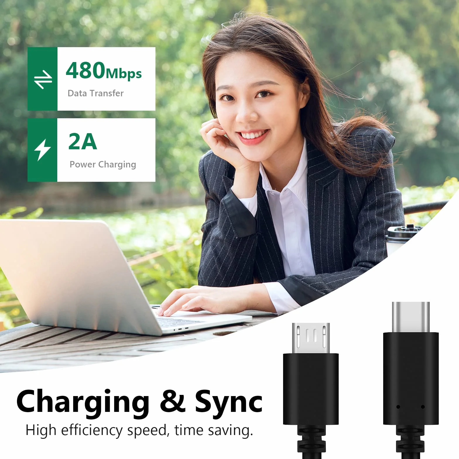 Geekria dla twórców kabel do mikrofonu USB-C na micro USB, kompatybilny z Shure MV88+, MV5, MV51, MVi, zamienny przewód mikrofonowy 1 ft / 100 cm (czarny)