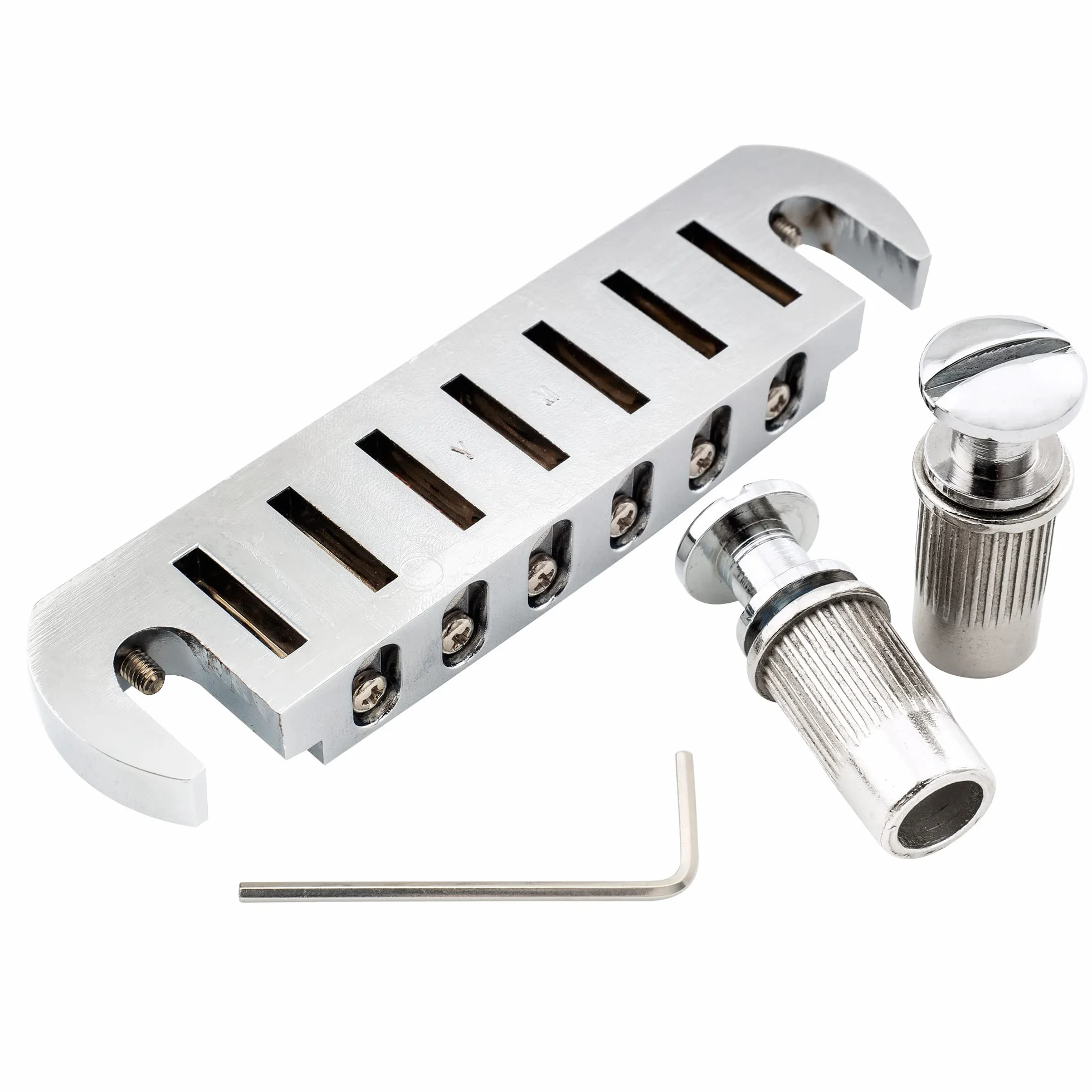 Musiclily Pro 52,5mm Styl Pigtail Regulowane Mostek Wraparound do Gitary Elektrycznej typu Les Paul, Chrom