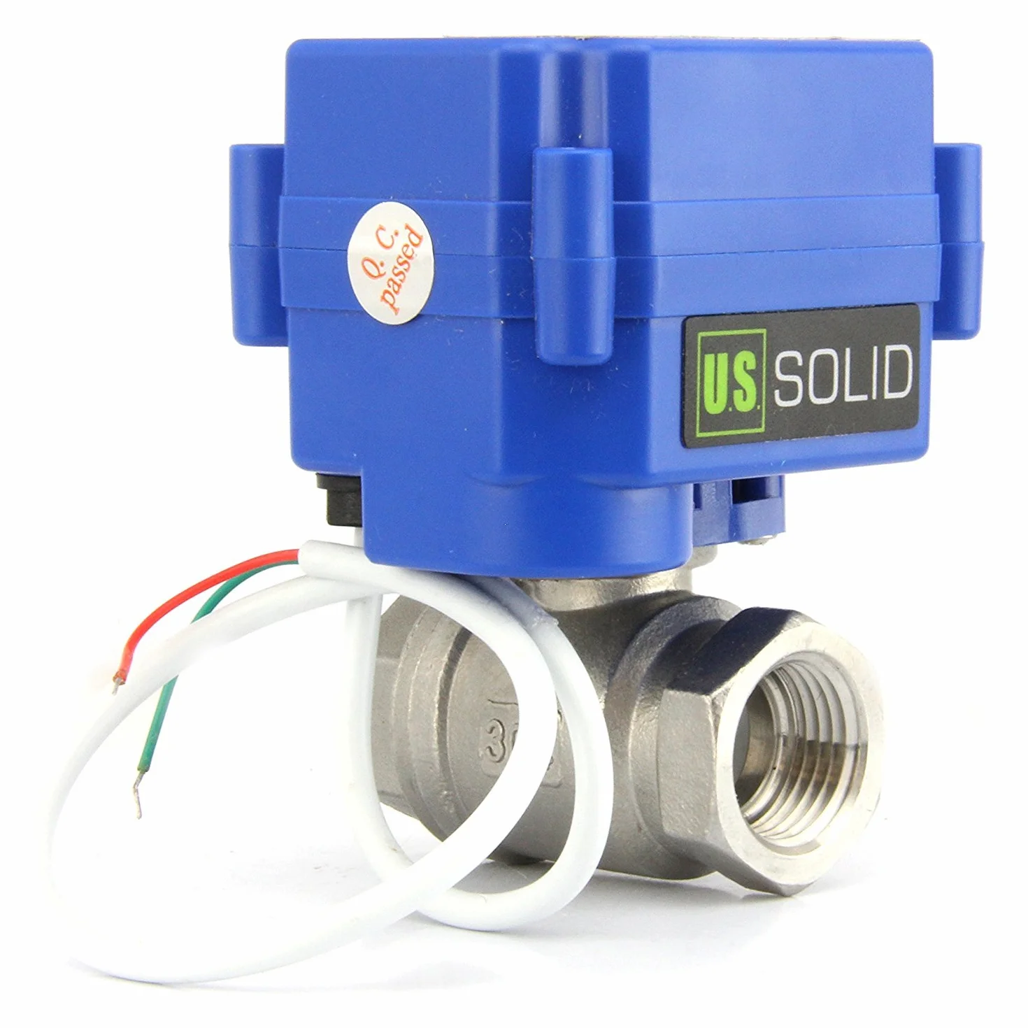 U.S. Solid Zawór kulowy silnika 3/4" ze stali nierdzewnej, 2-drożny, elektryczny zawór strefowy 220 V AC (85 V-265 V AC), 2 przewody, automatyczny powrót, NC normalnie zamknięty, Port standardowy