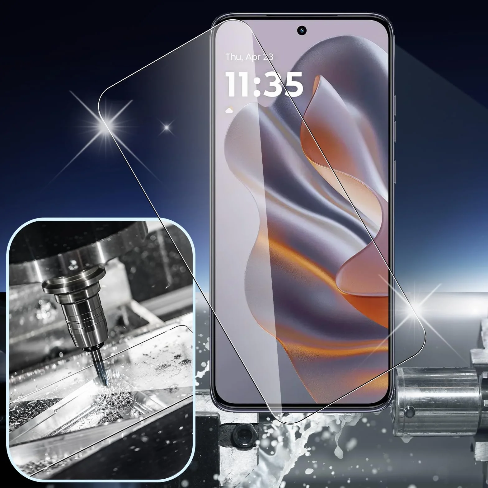 Folia ochronna na Motorola Moto Edge 60 Neo 5G ze szkła hartowanego, 2 sztuki ochrony ekranu z 2 sztukami ochrony aparatu, twardość 9H szkło ochronne folia na telefon HD przezroczysta hartowana