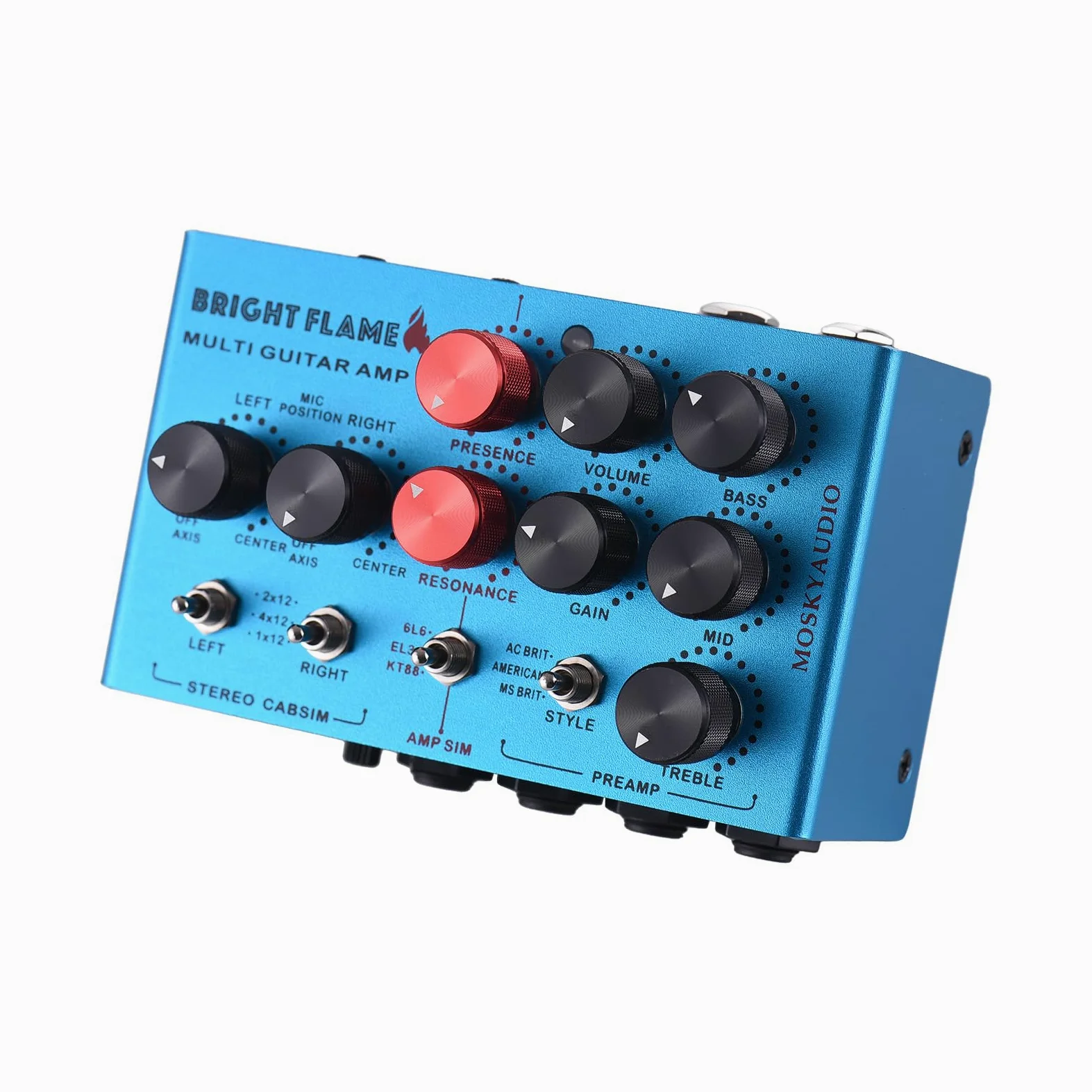 Multiefekt Gitarowy, Wzmacniacz Efektów Elektrycznych, Symulacja Blackface Deluxe, Styl AC30, Pleksi, do Rocka, Bluesa, Aluminium, Niebieski, 367 G