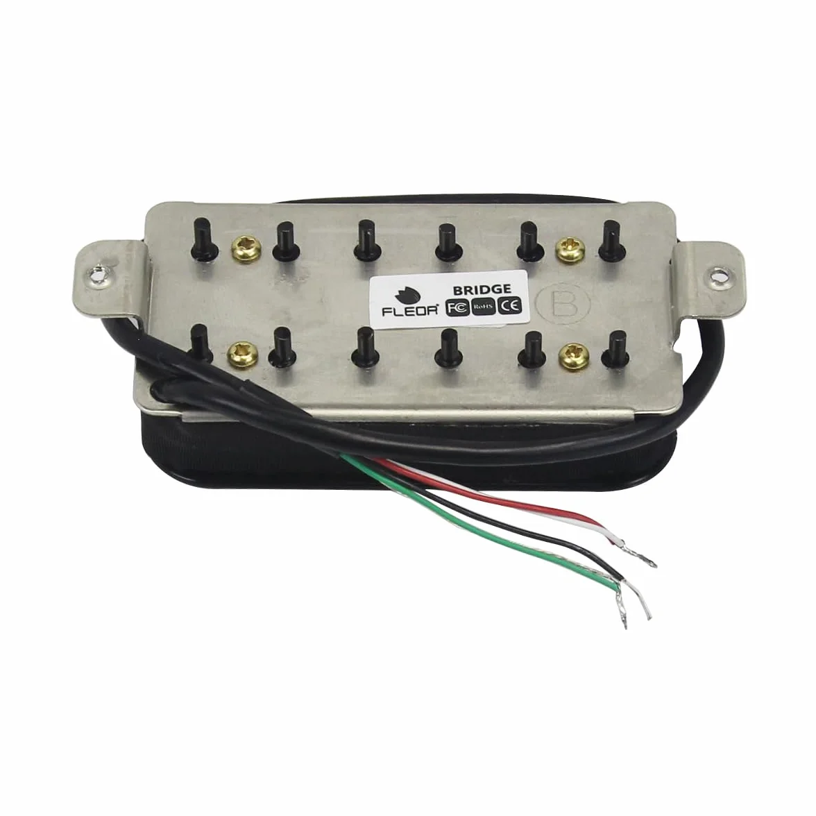 FLEOR Bridge Pickup Double Coil Humbucker przetworniki 14-15K do przetwornika gitary elektrycznej-czarne