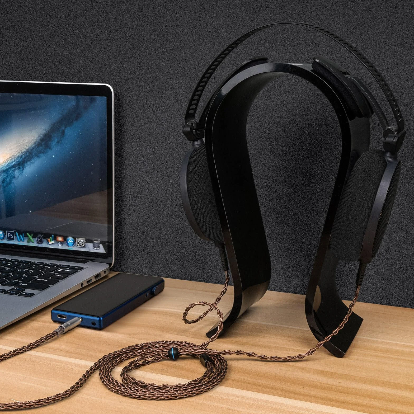 Geekria Apollo Copper ulepszony kabel audio, kompatybilny z słuchawkami ATH-R70X, 3,5 mm na podwójne 2,5 mm HiFi, kabel stereo do zestawu słuchawkowego, 1,5 m