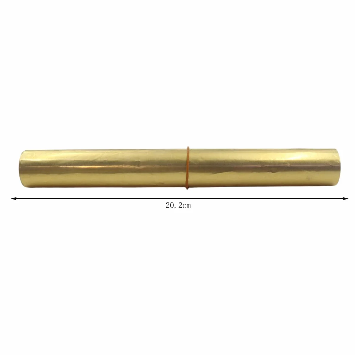 Ludom Złoty wałek z blachy mosiężnej, 0,02 mm x 200 mm x 1 m, płyta miedziana do prac domowych, cięcia, majsterkowania, napraw elektrycznych