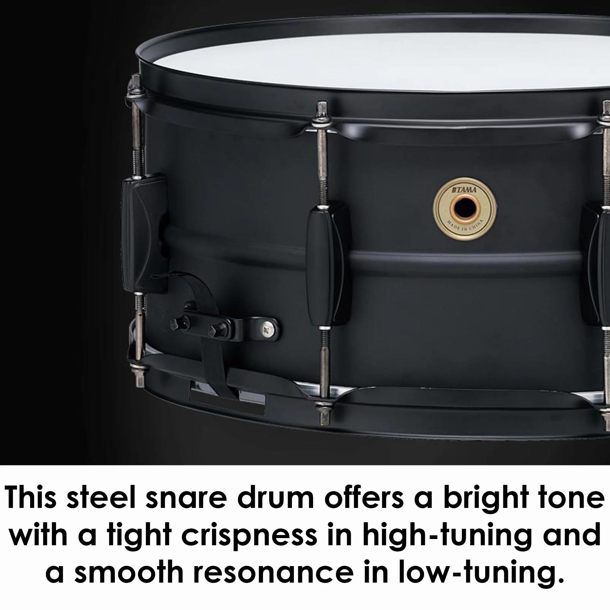 Tama BST1465BK Metalworks Black Steel Snare 14"x6,5" - Werbel