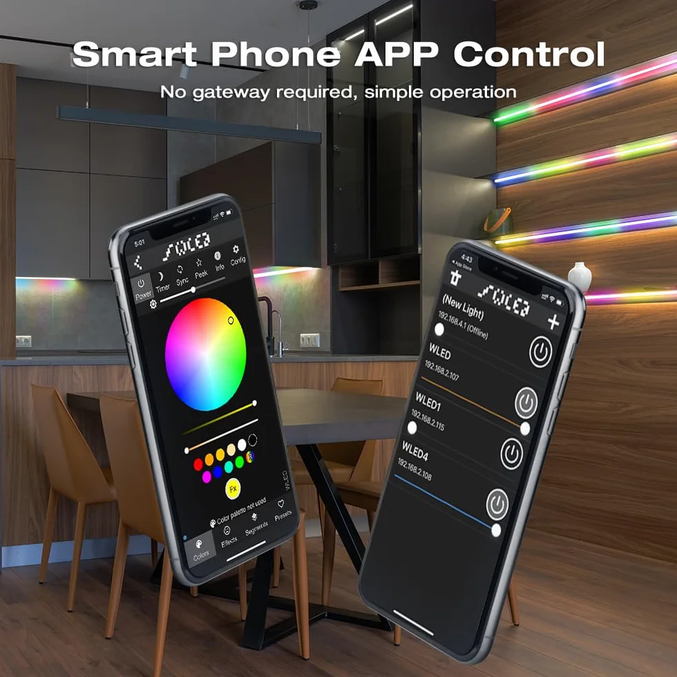 GLEDOPTO WLED Digital Strip Light Controller WiFi DC5-24 V obsługa WS2812 2811 SK6812 i inne RGB RGBW Strip Lights 800 IC DIY