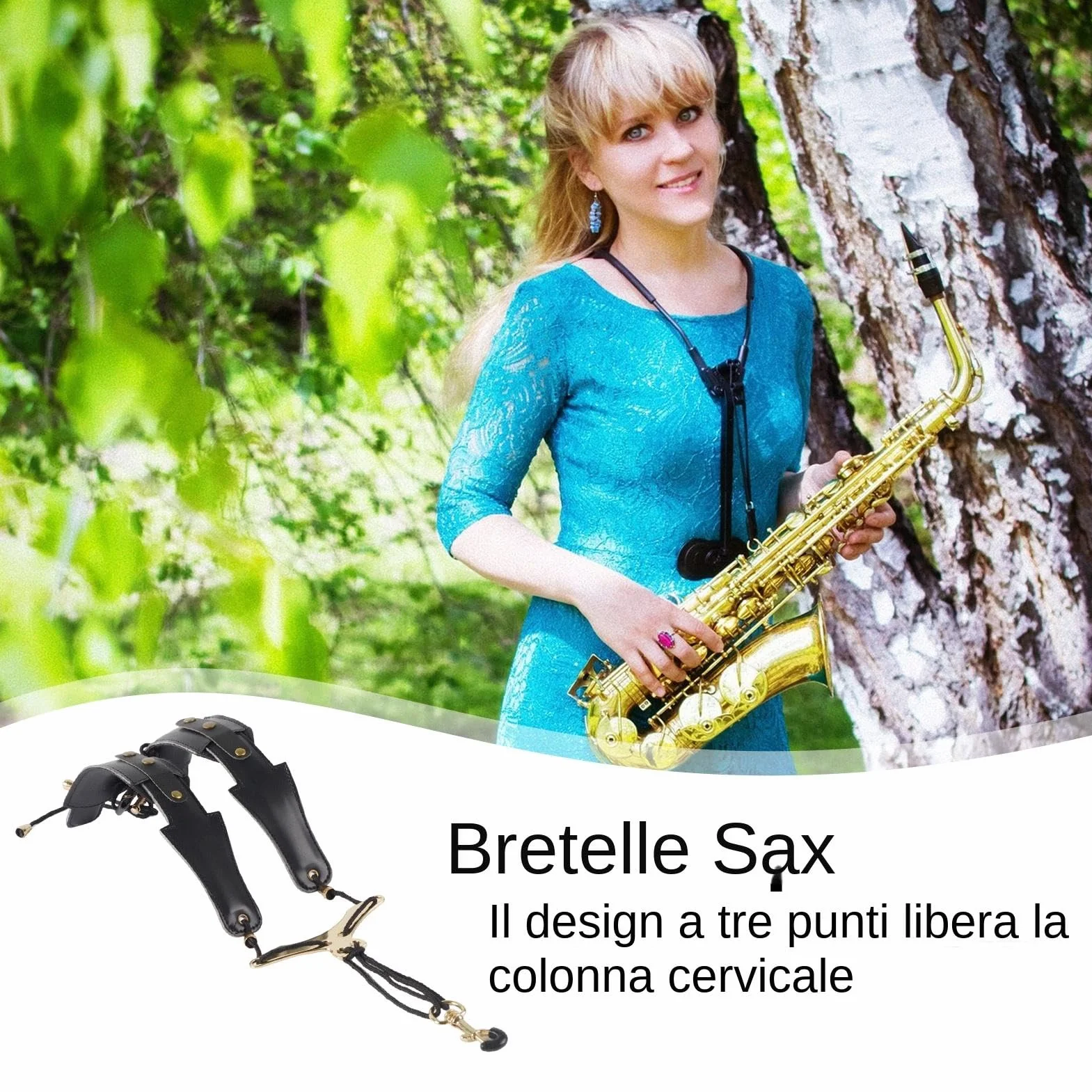 Profesjonalny pasek saksofonowy, ergonomiczny pasek na szyję, oddychający pasek na szyję, lekki pasek saksofonowy, wsparcie szyi saksofon, pasek premium Saxophone Strap, wszechstronny pasek na szyję,