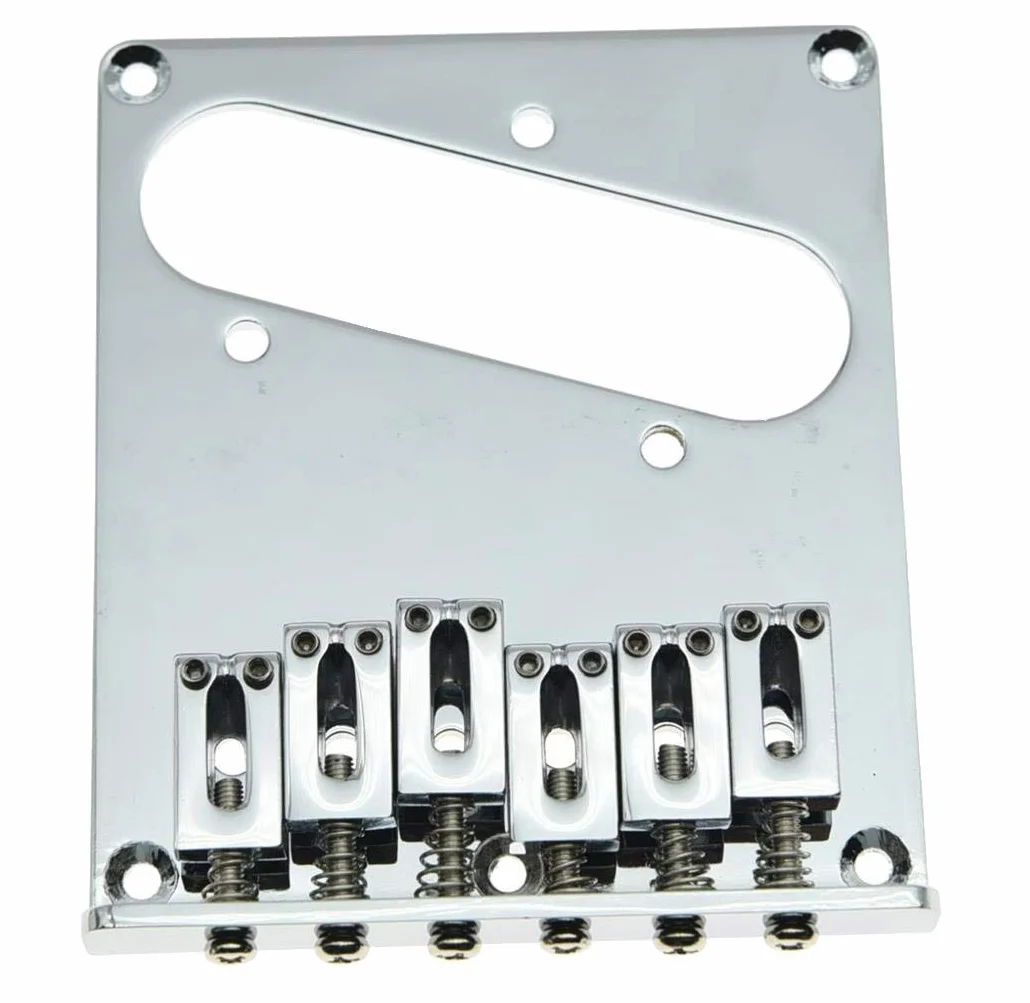 KAISH Chromowany mostek gitarowy Tele Single Coil Bridge do gitary Telecaster/Tele