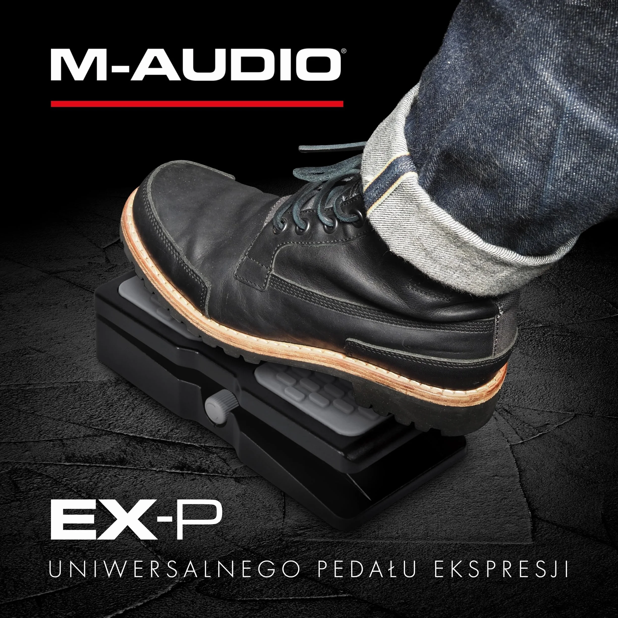 Pedał ekspresji M-AUDIO EX-P do keyboardu, klawiatury/kontrolera MIDI i obsługiwanych pedałów efektów gitarowych
