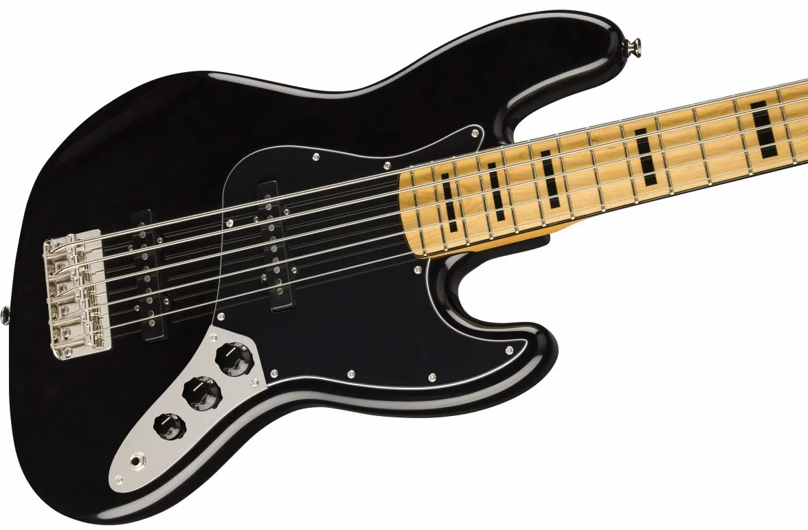 Squier by Fender Classic Vibe '70s Jazz Bass V, gitara basowa, klonowa podstrunnica, czarna