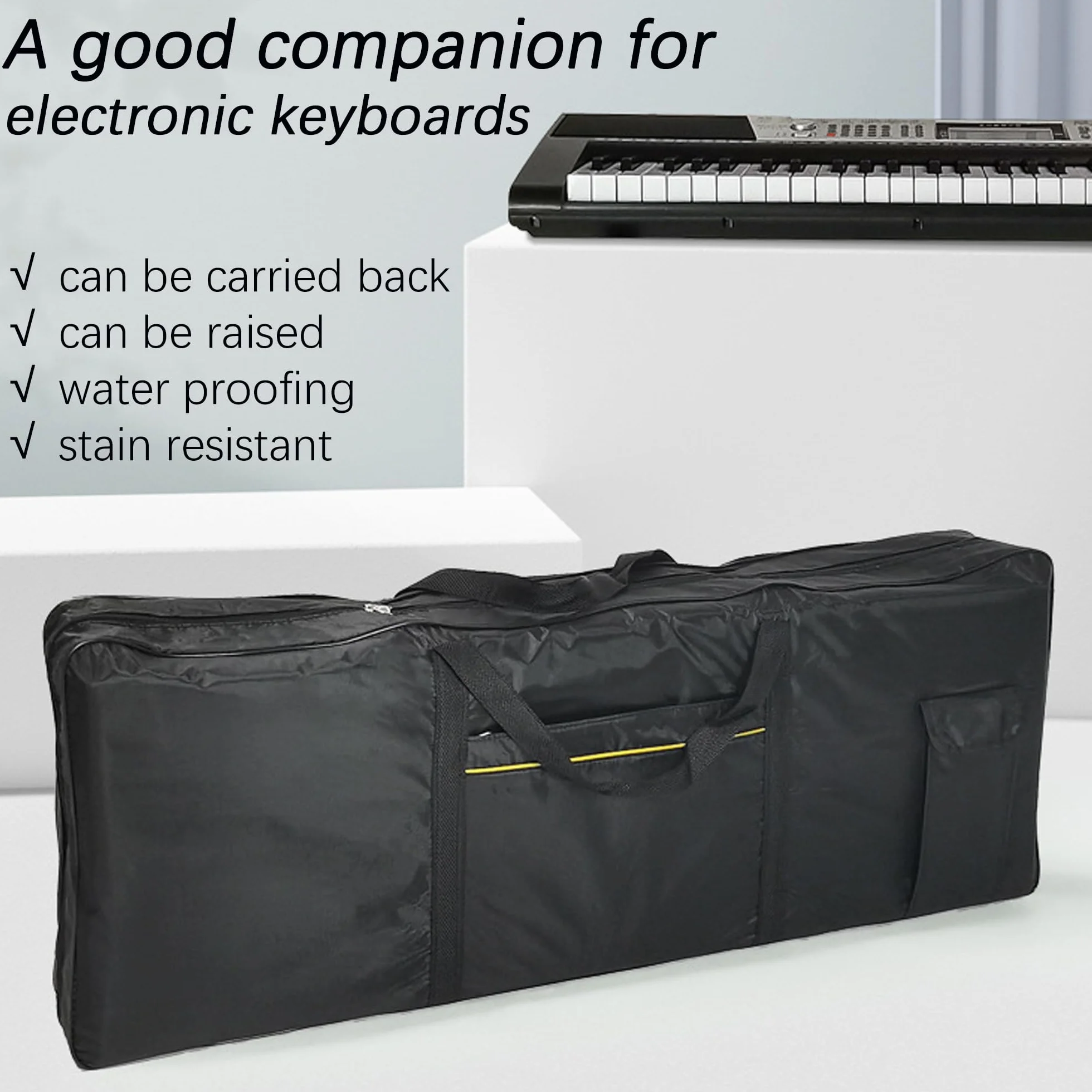 Oxford Cloth Przenośna 88-Klawiatura Pianino Elektryczne Wyściełane Etui, Przenośne Elektroniczne Organy Wodoodporna Torba Anty Shock, Instrument Piano Ochronna