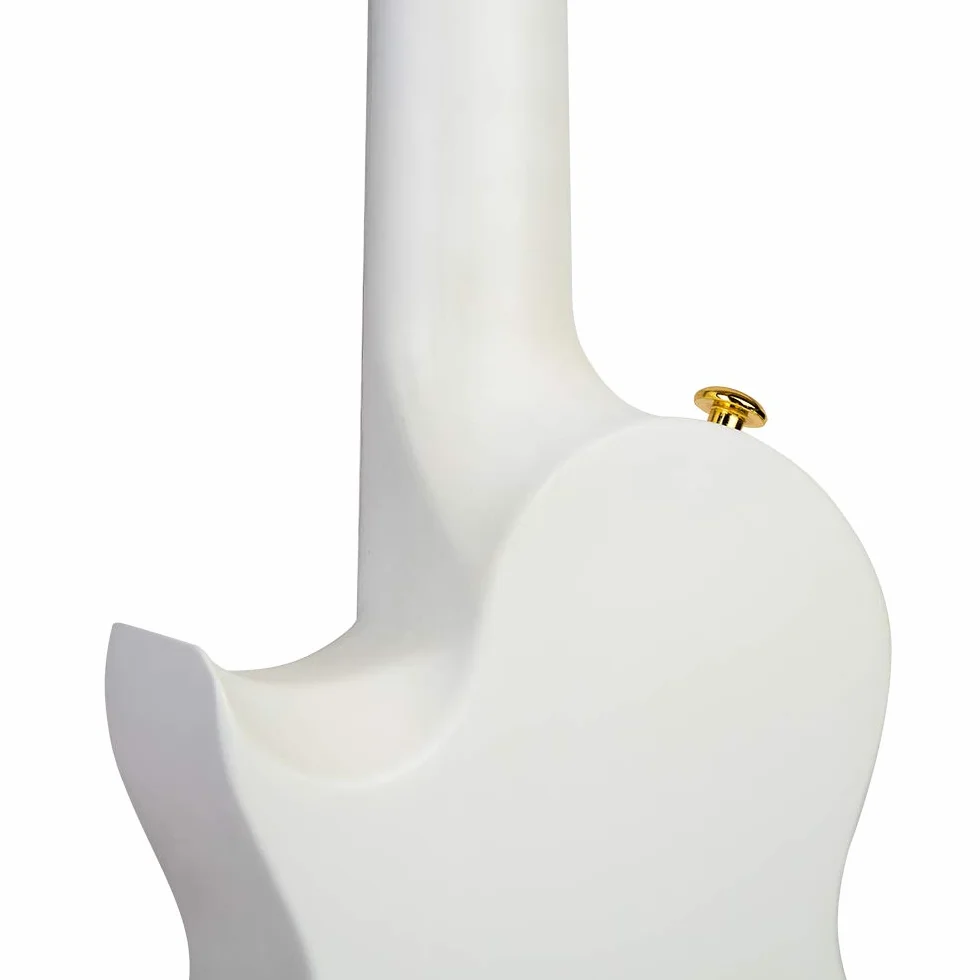 Enya Ukulele koncertowe Nova U 53 cm z włókna węglowego, dla początkujących i zaawansowanych użytkowników, z torbą i paskiem Capo wodoszczelne (białe)