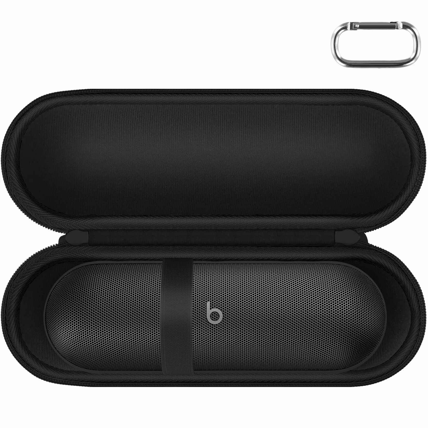 Aenllosi Twarde etui podróżne kompatybilne z Beats Pill - bezprzewodowy głośnik Bluetooth, przenośny organizer na głośniki Beats. (tylko etui), matowy czarny, Rustykalny, prosty