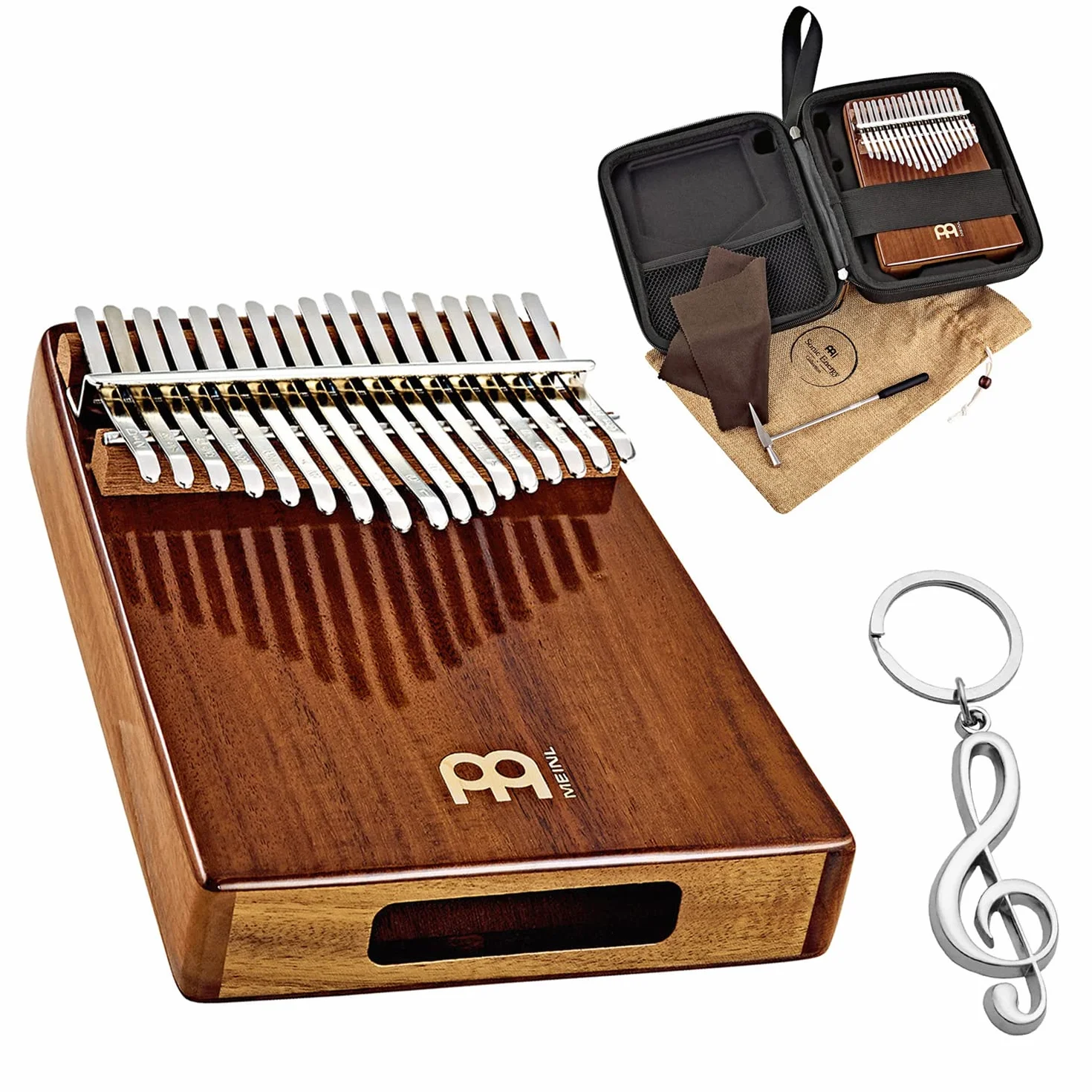 Meinl Sonic Energy KL1705H Wah-Wah Kalimba pianino na kciuk + breloczek do kluczy Keepdrum