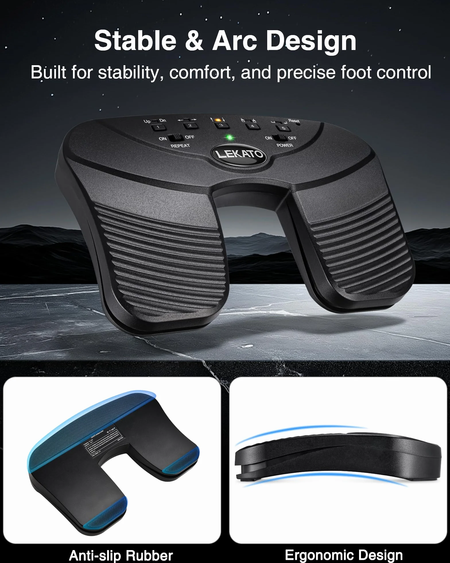 LEKATO Bluetooth Page Turning Pedał Cichy do tabletu i telefonu