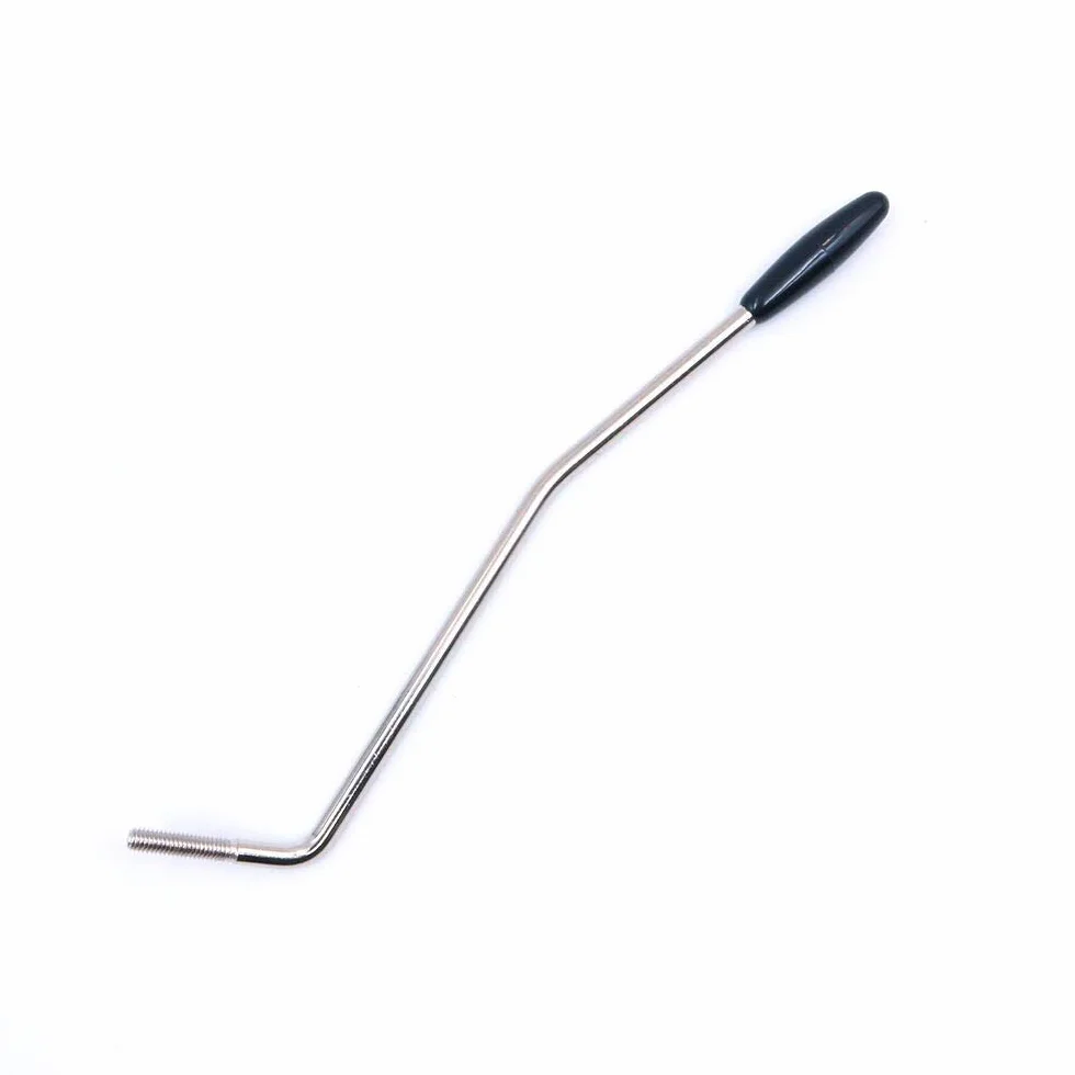 Alnicov 5 mm Tremolo Arm Thread Tremolo Arm do ST Squier gitara elektryczna chrom z czarną końcówką