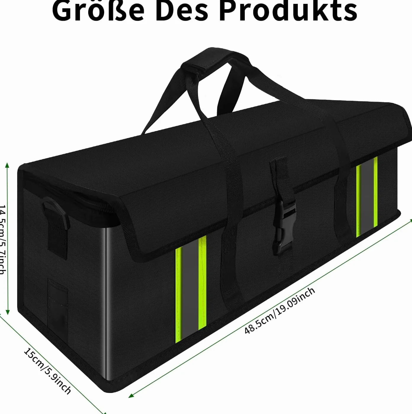 Torba na akumulator Ebike wodoszczelna i odporna na wybuchy, 8-warstwowa, ognioodporna torba do 1800°C, pokrowiec ochronny na akumulator Ebike Lipo Safe Bag do przechowywania, transportu i