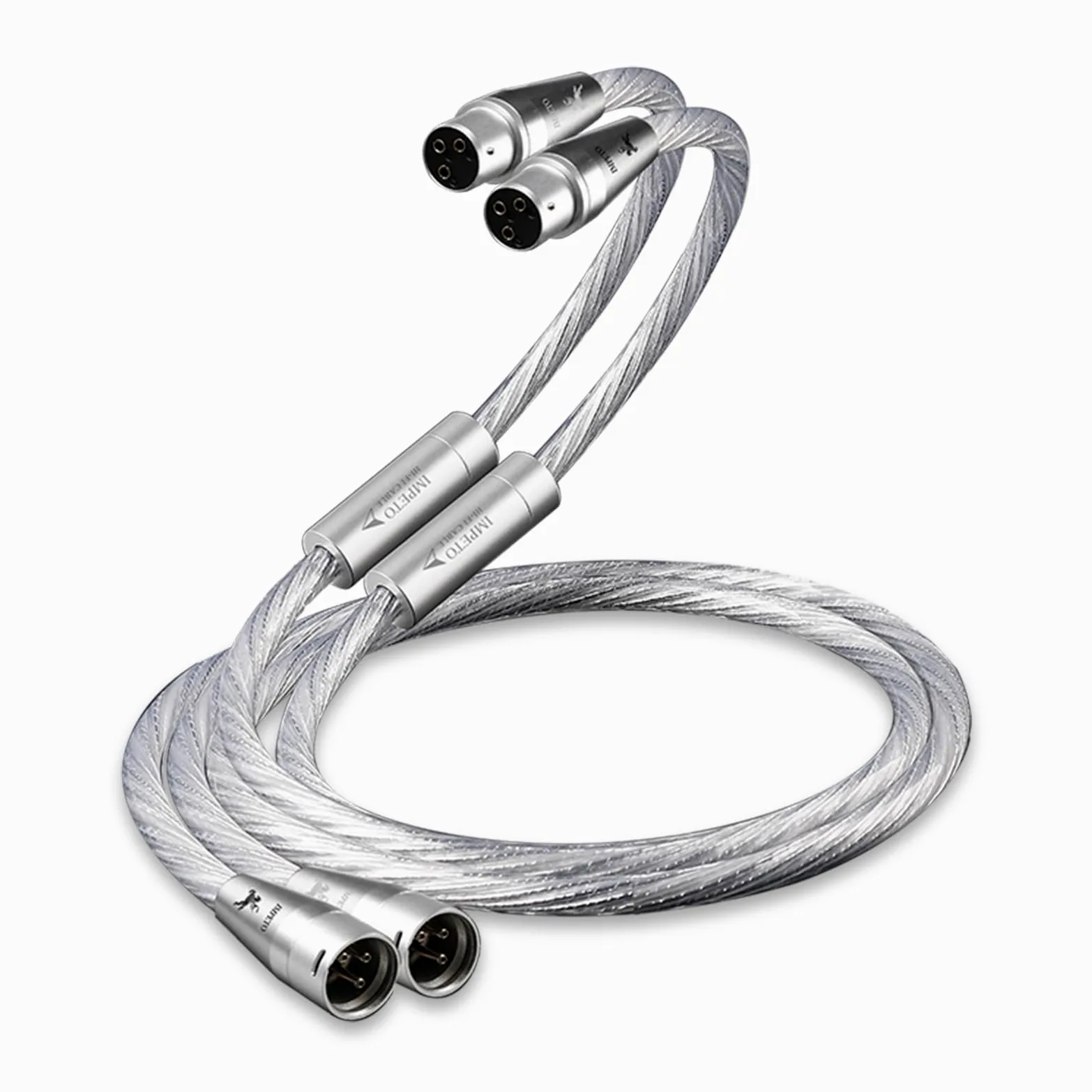 Impeto High end kabel XLR, HIFi, S-OCC 3-stykowy XLR, wtyczka na gniazdo, kabel mikrofonowy do mikrofonu, wzmacniacza, odtwarzacza CD, miksera, głośnika, [1 m, 2 sztuki]