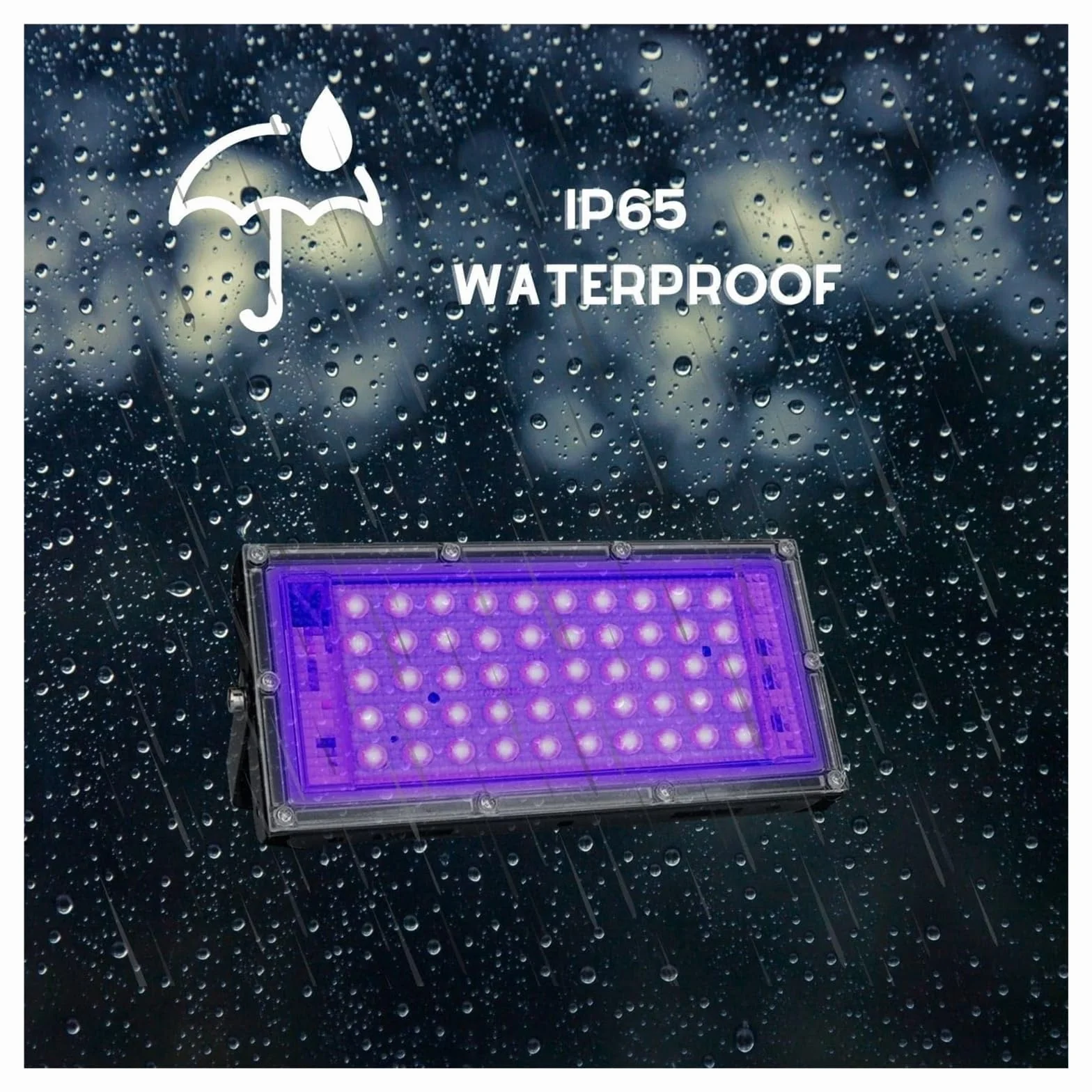 śWiatłO Imprezowe, UV czarne światło 50W IP65 wodoodporna scena Blacklight na Glow Party Dance DJ Disco Bar farba do ciała plakat fluorescencyjny fioletowa lampa Domowe OśWietlenie Dyskotekowe