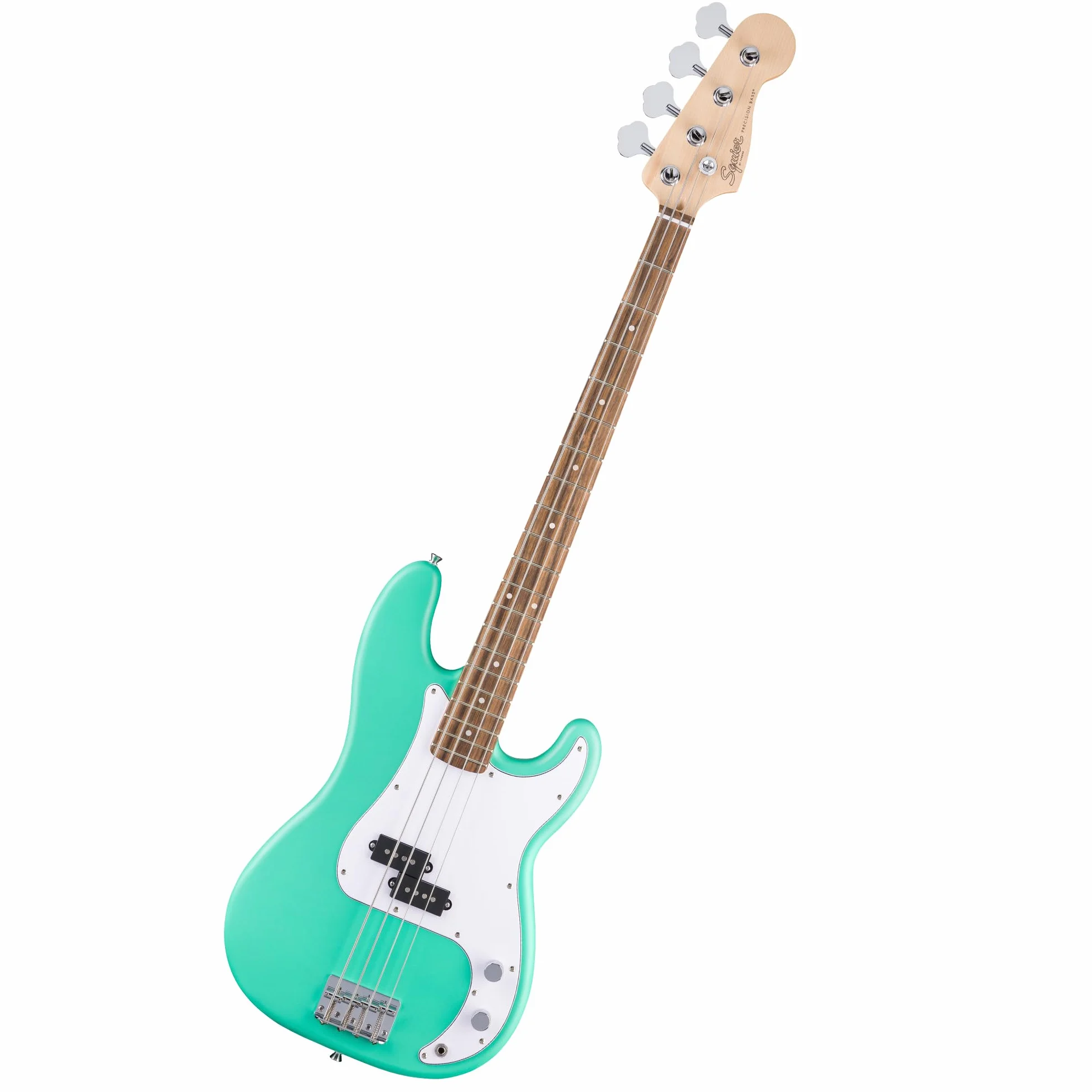 Squier by Fender Debut Collection Precision Bass, podstrunnica Laurel, biała maskownica, Seafoam Green