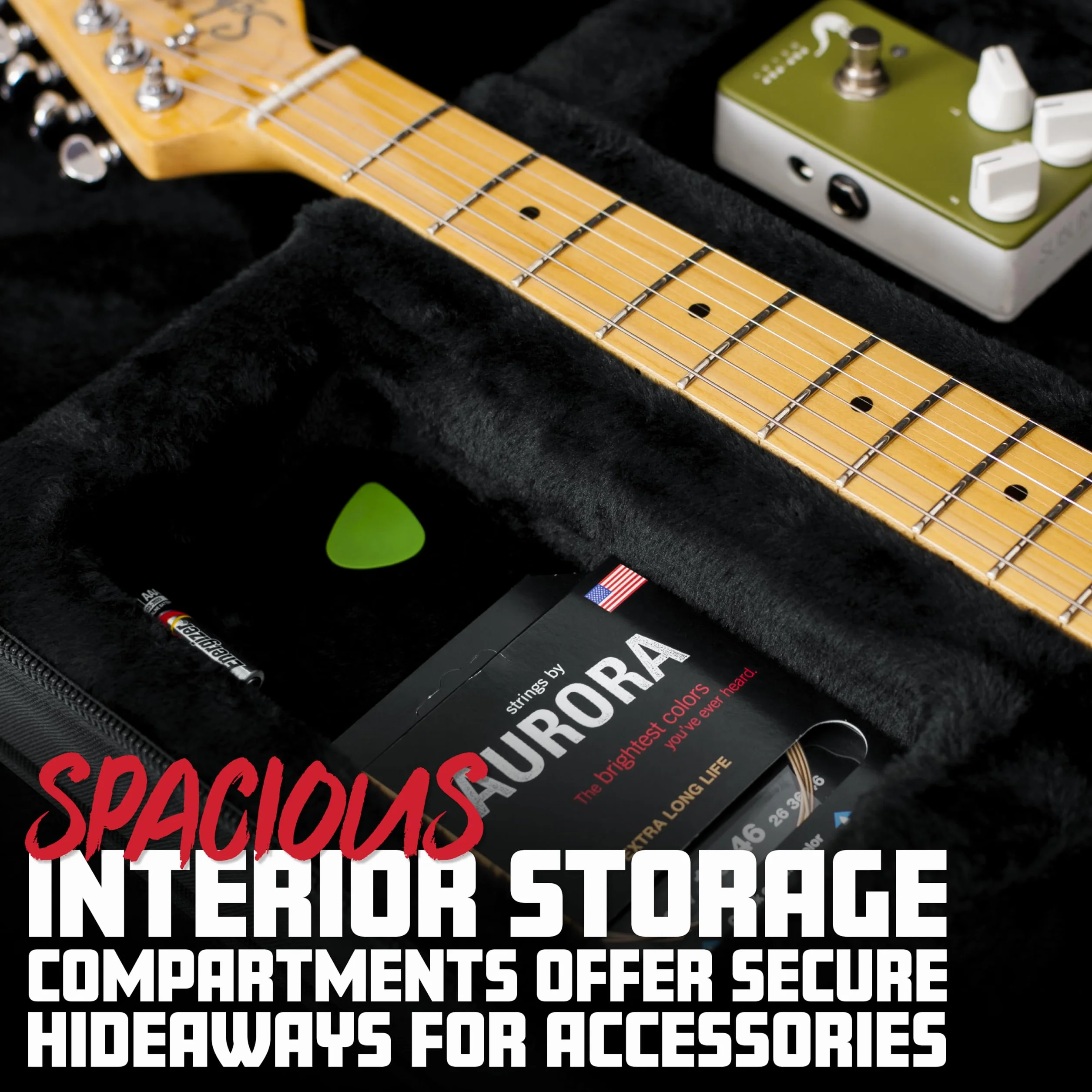 Gator Lekka pianka poliuretanowa pasuje do etui na gitarę elektryczną w stylu Stratocaster i Telecaster (GL