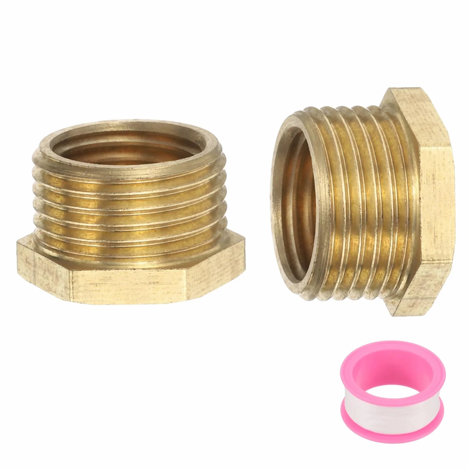 QUARKZMAN 2 sztuki G3/8" męski x G1/4" żeński gwint reduktor adapter z taśmą PTFE