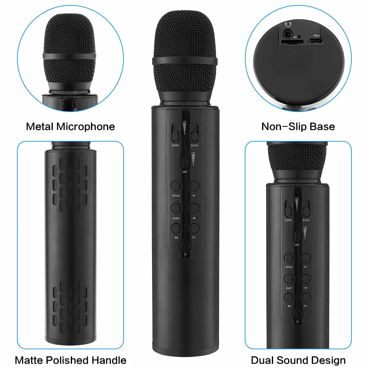 Bezprzewodowy mikrofon do karaoke Bluetooth, przenośny ręczny głośnik, maszyna do karaoke KTV