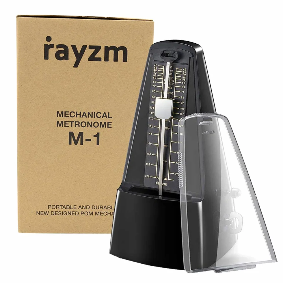 Rayzm Metronom mechaniczny o wysokiej precyzji do instrumentów muzycznych z dzwonkiem i klikiem