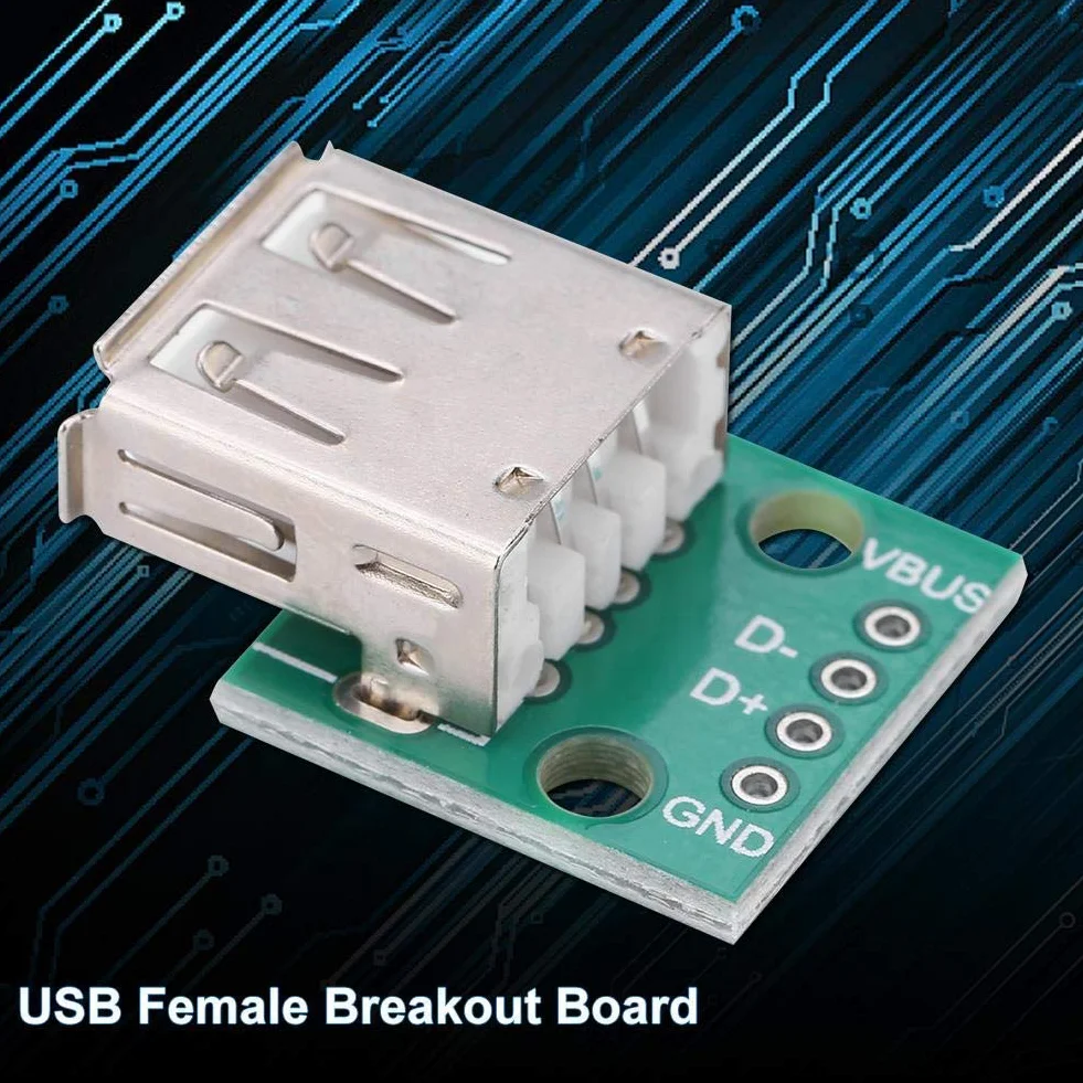10 stücke USB zu DIP Adapter 2,54mm Pitch Typ A Buchse Breakout Board PCB Konverter Modul