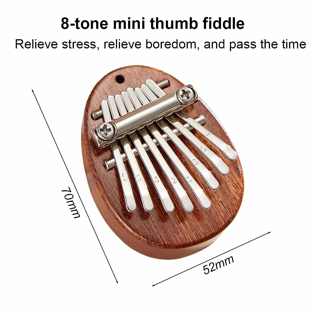 1 szt. Mini Kalimba 8 kluczy instrument muzyczny Marimba z nutą Kalimba fortepian Kalimba dla początkujących najlepszy prezent