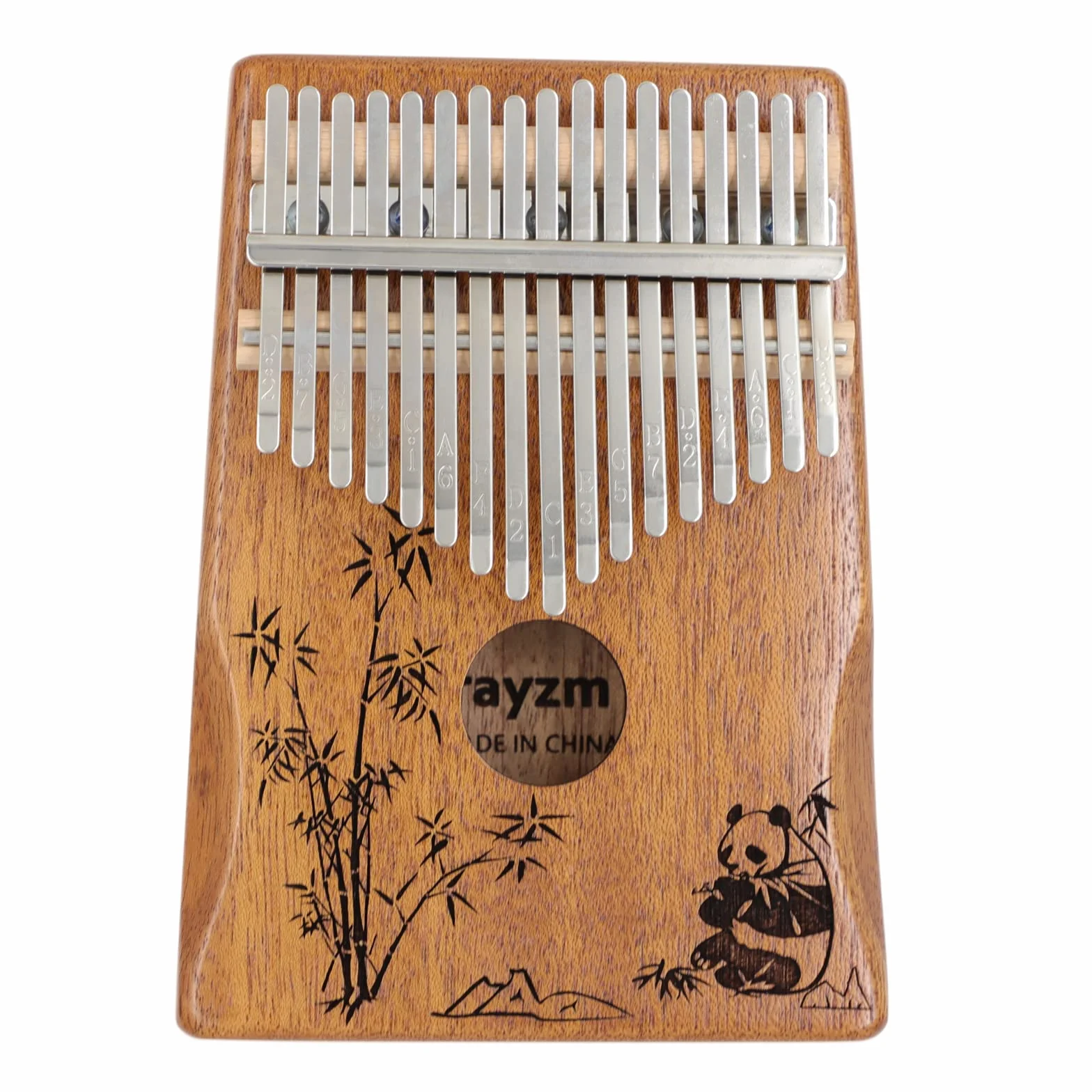 Rayzm Kalimba 17 klawiszy Pianino dotykowe przenośny instrument Marimba z akcesoriami masywny mahoń