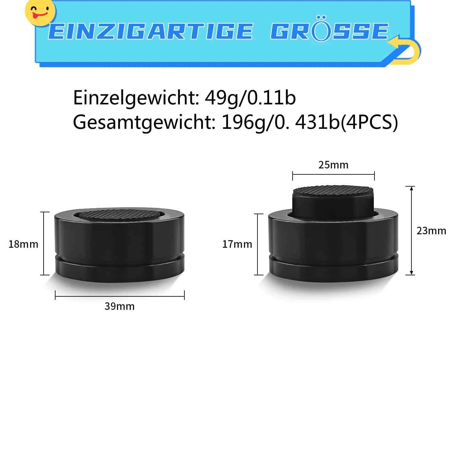 4 sztuki nóżek głośnika HiFi 39 x 23 mm uchwyt na głośnik stopka regulowana izolacja nóżka głośnik kolce wzmacniacz głośnik kolce DAC + podkładki bazowe akcesoria