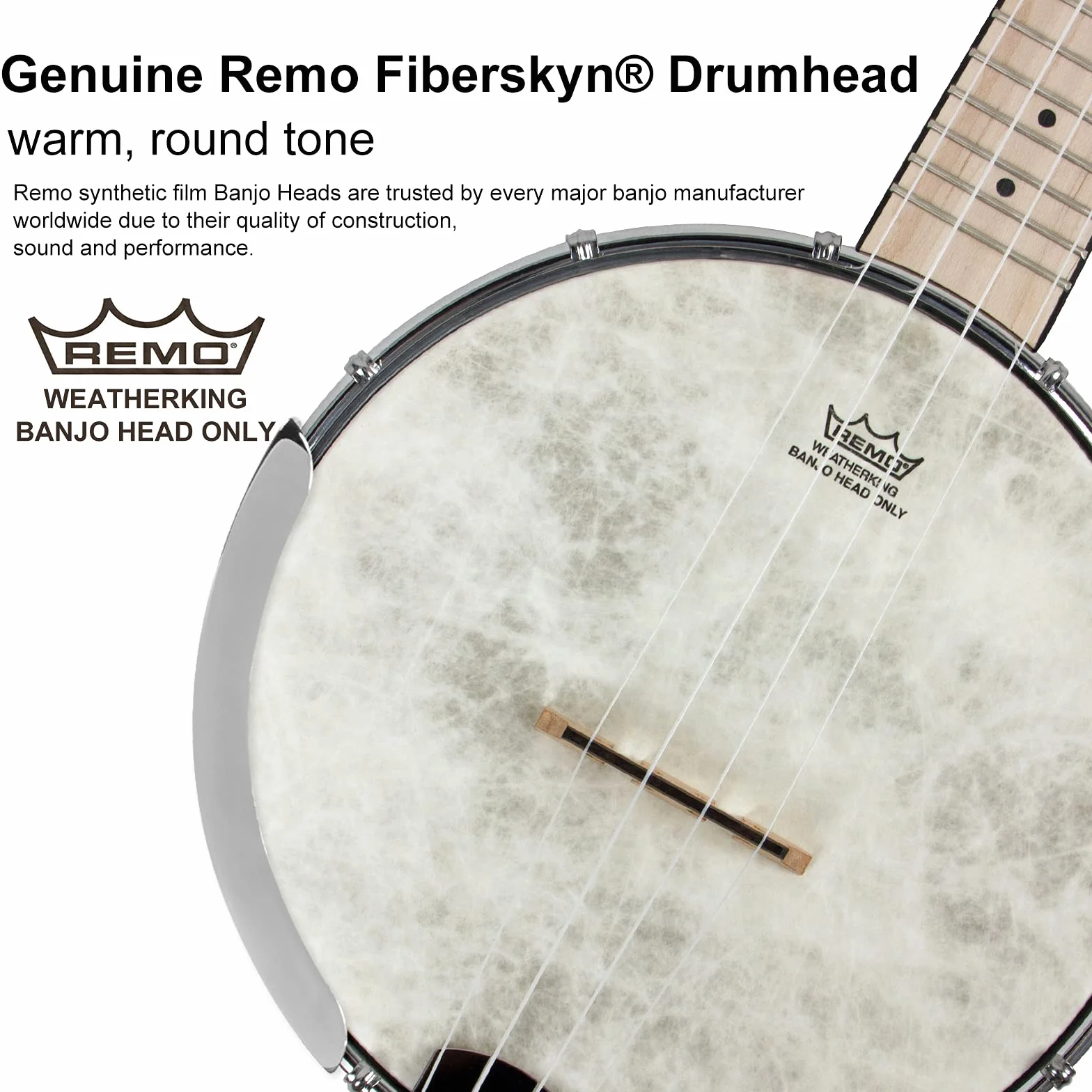 AKLOT Banjo Ukulele Koncert 58.4 cm Remo Drumhead Open Back Maple Body 1:15 Zaawansowany tuner z dwukierunkowym prętem kratownicowym Gig Bag Tuner String Strap Picks
