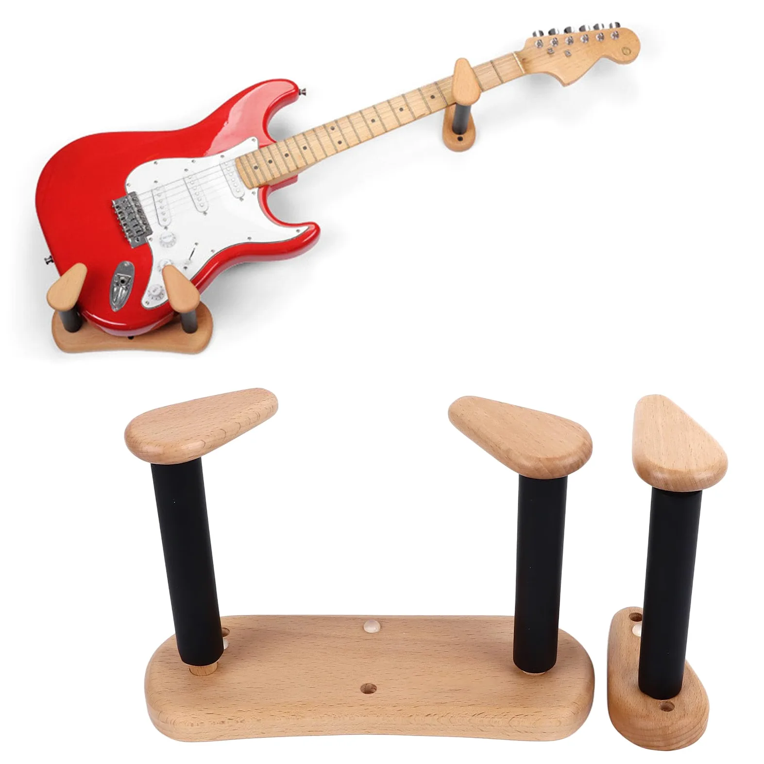 Uchwyt ścienny do Gitary Elektrycznej, Poziomy Wieszak Akustyczny do Różnych Stylów Gitarowych (Regularny)