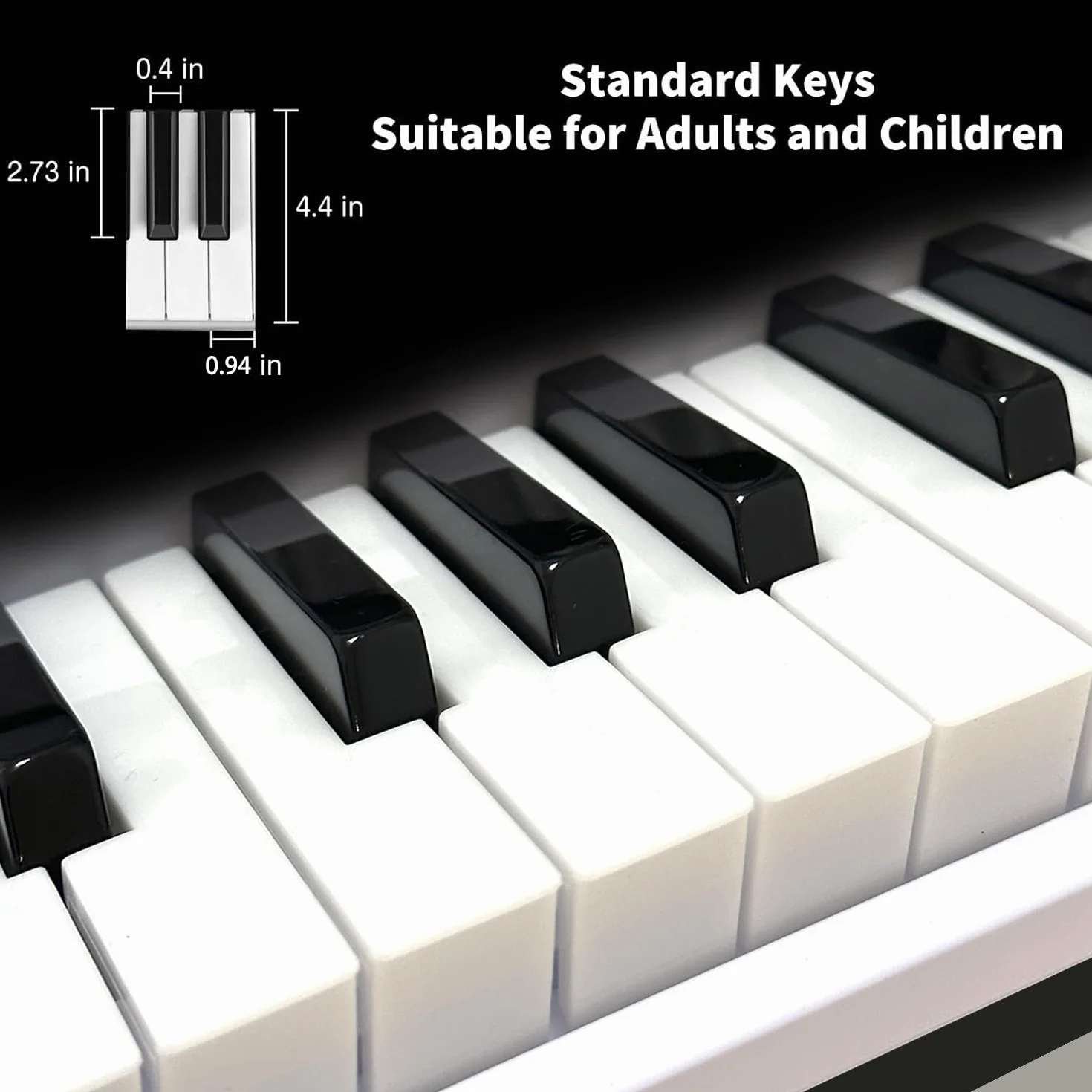 61-klawiszowy elektroniczny pianino z klawiaturą dla dorosłych i dzieci z podświetlanymi klawiszami, łączność MIDI i tryby nauki - idealne fortepian dla początkujących