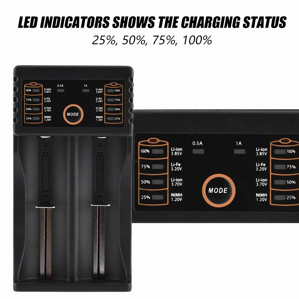 Ładowarka Liitokala, Uniwersalna Inteligentna ładowarka USB Lii-202 do /18490/18350/17670/17500/16340 (RCR123)
