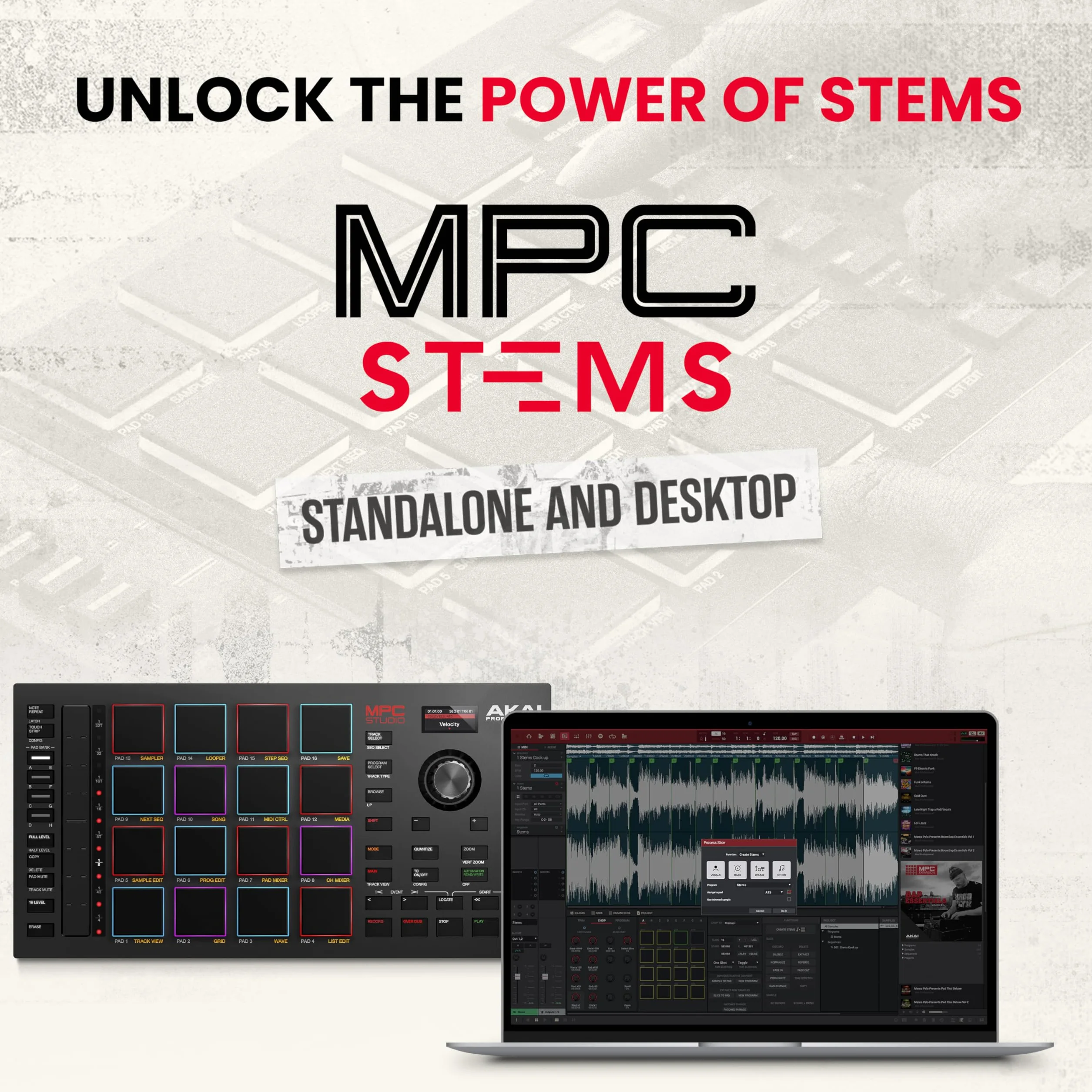 Akai Professional MPC Studio Kontroler MIDI Beat Maker 16 podkładek RGB czułych na siłę nacisku