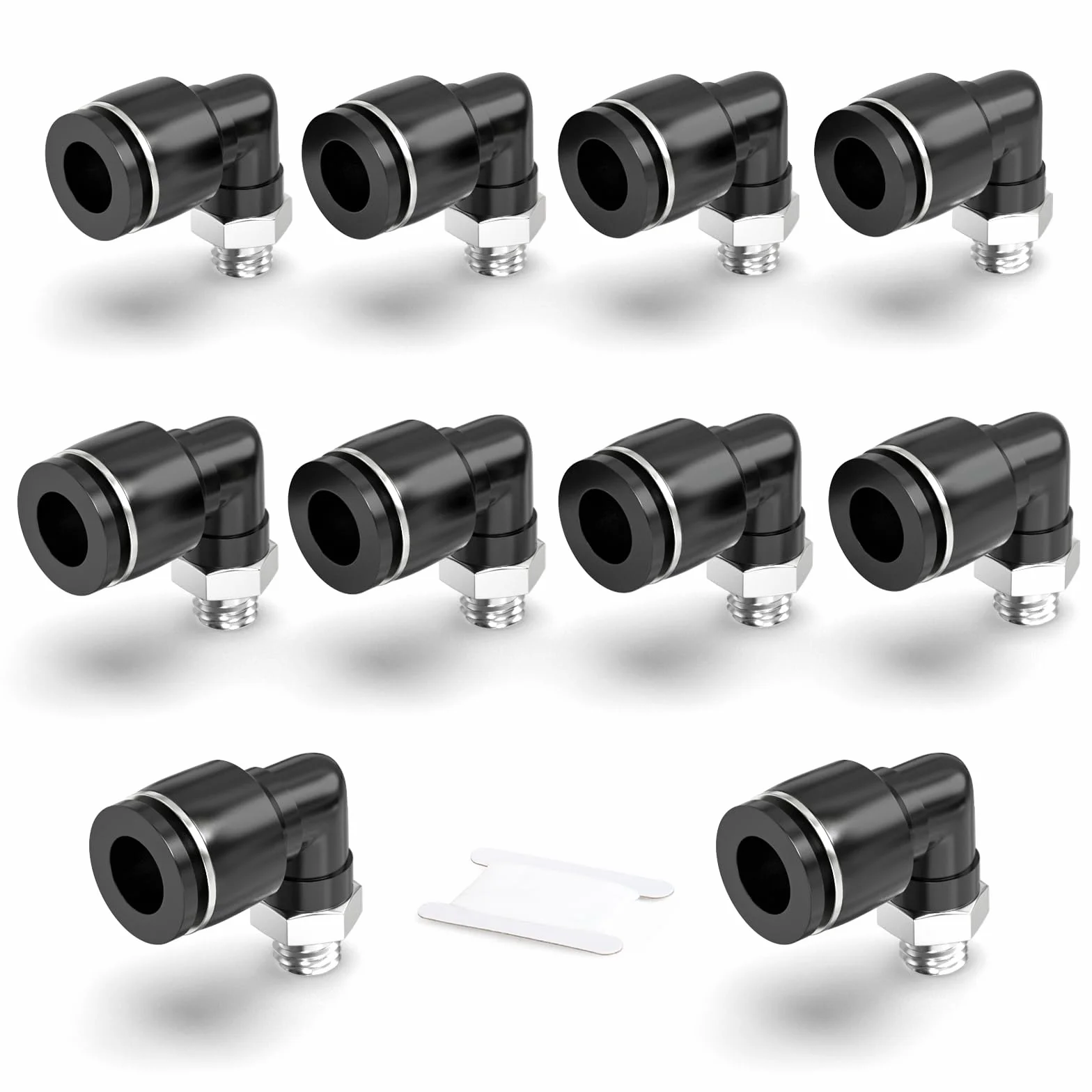 TAILONZ PNEUMATIC Kolanko męskie 6 mm średnica zewnętrzna x gwint M6 90 złączki wtykowe PL6-M6 (opakowanie 10 szt.)