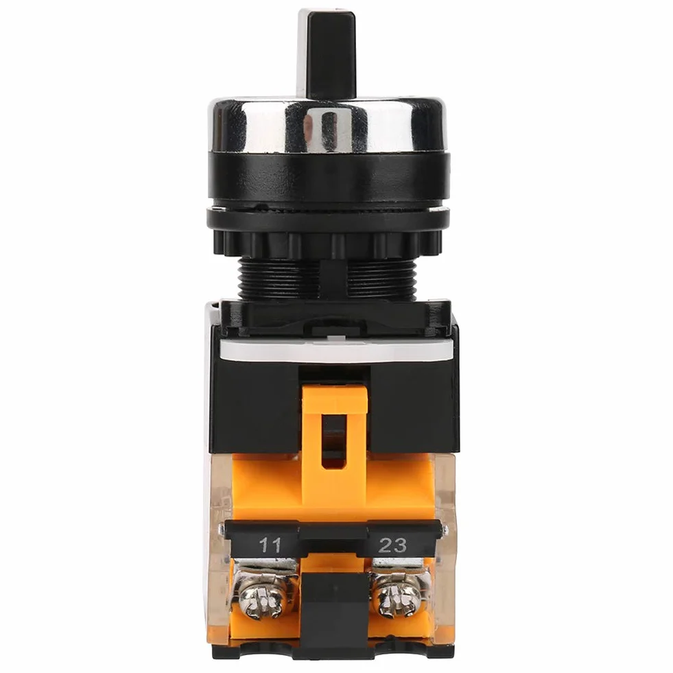 Momentary pokrętło LA38-11BX22 Mini 2 pozycje samoresetujący przełącznik obrotowy Momentary Switch 22 mm średnica otworu montażowego