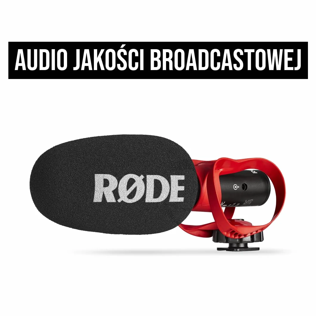 RØDE VideoMic GO II Ultra-kompaktowy Mikrofon Shotgun do kamer z wyjściami 3,5 mm i USB do tworzenia filmów, tworzenia treści, podcastów i wideorozmów