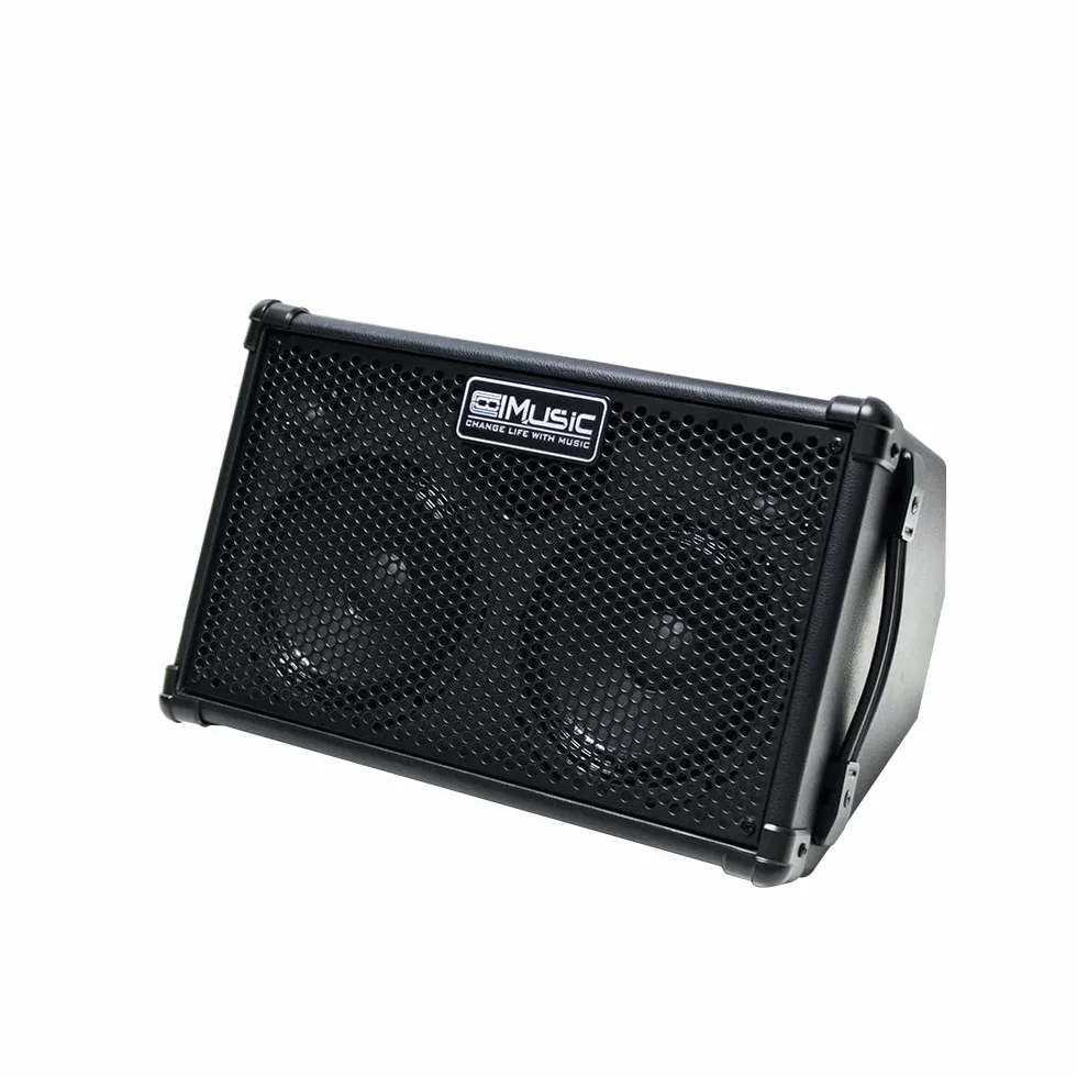Coolmusic BP40D Wzmacniacz do gitary elektrycznej 80 W, Bluetooth, możliwość ładowania, efekt opóźnienia pogłosu, 6 wejść, 3-pasmowy korektor