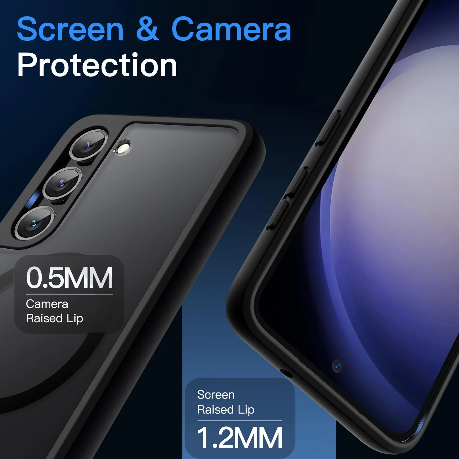 JETech Etui Magnetyczne dla Samsung Galaxy S23 5G 6,1 Cala, Kompatybilne z MagSafe, Półprzezroczysty Matowe Tyłu Odporny na Wstrząsy Osłona Telefonu (Czarny)